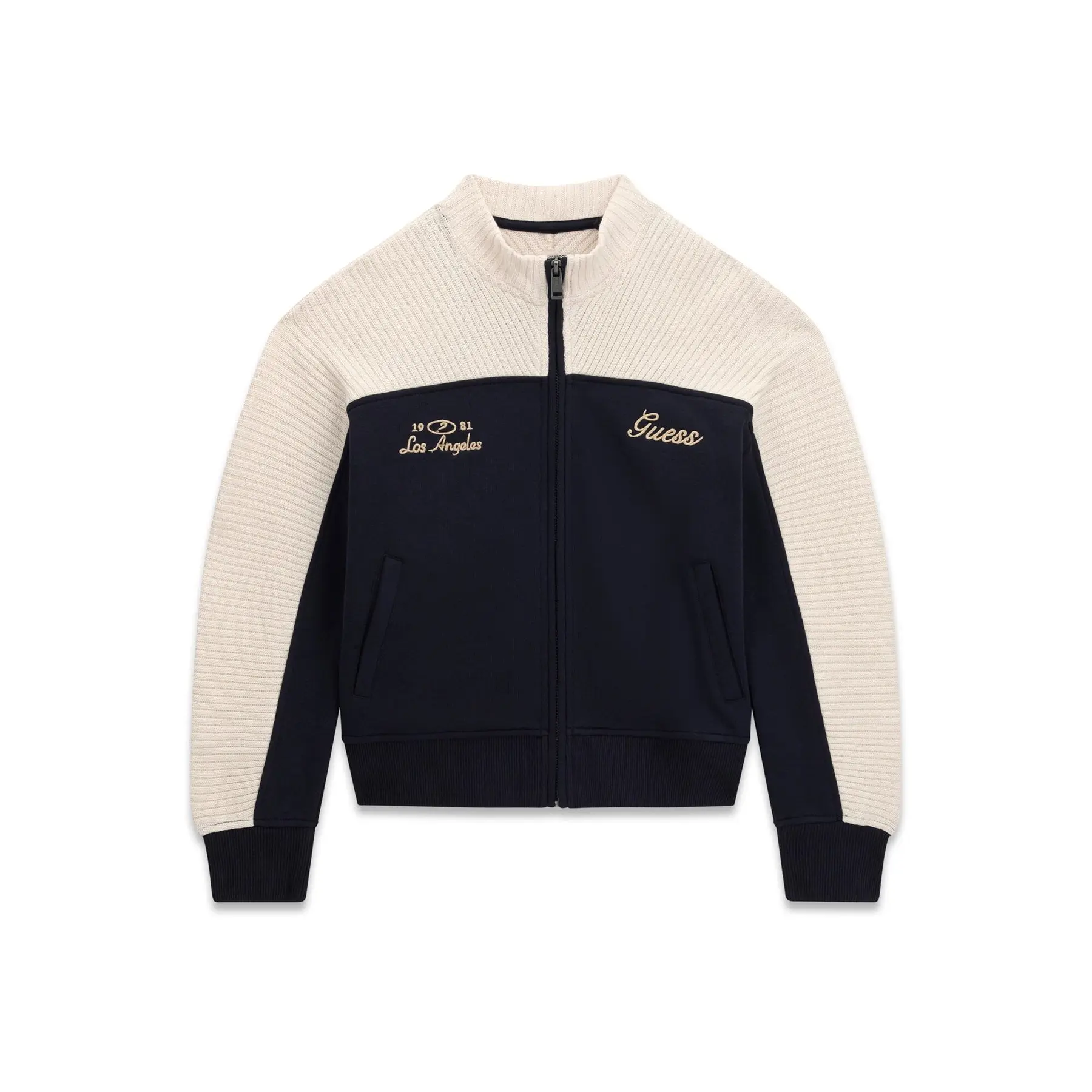 Guess Garçons Bleu Sweatshirt Oversize Zip Enfant Active
