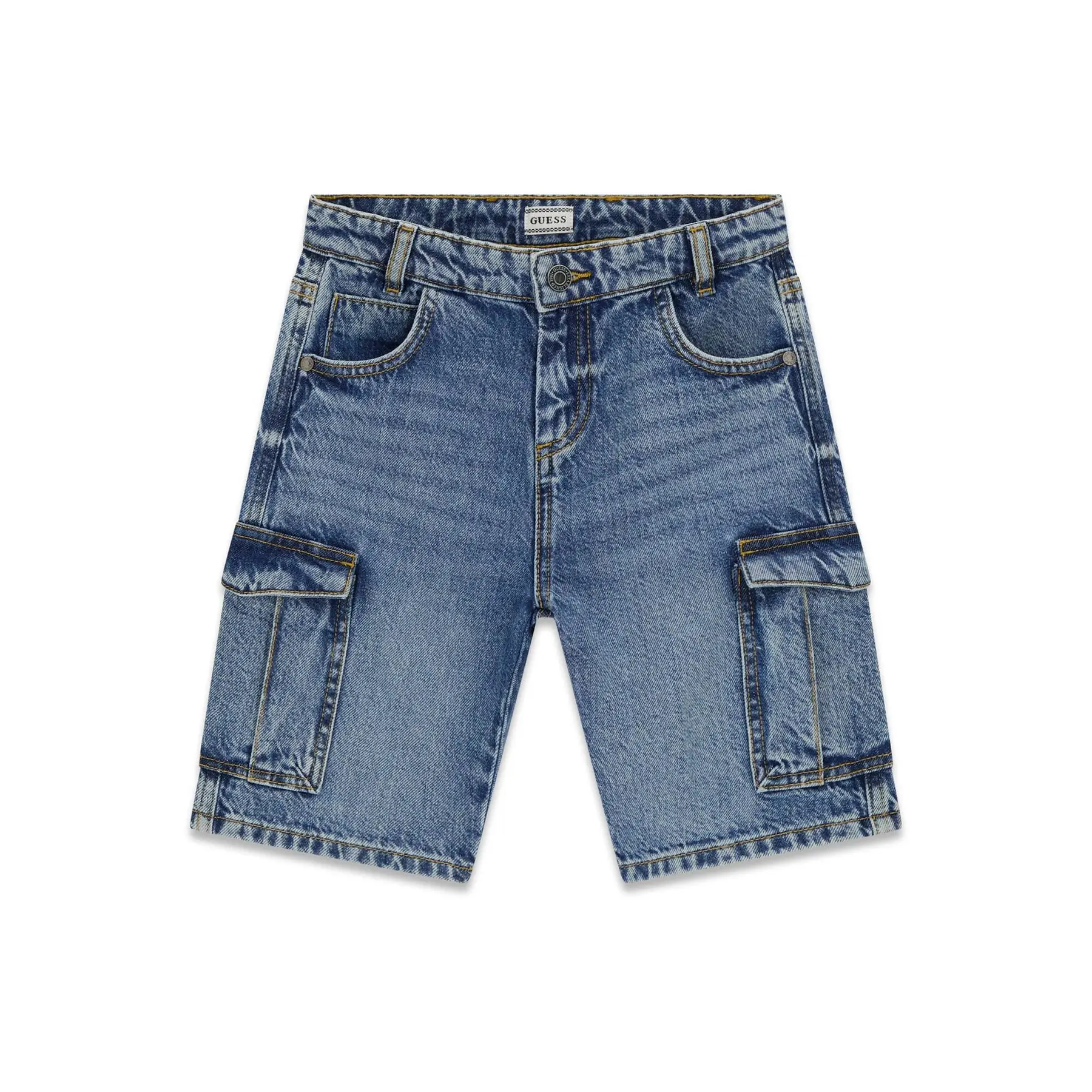 Shorts in rigid denim for kids Guess