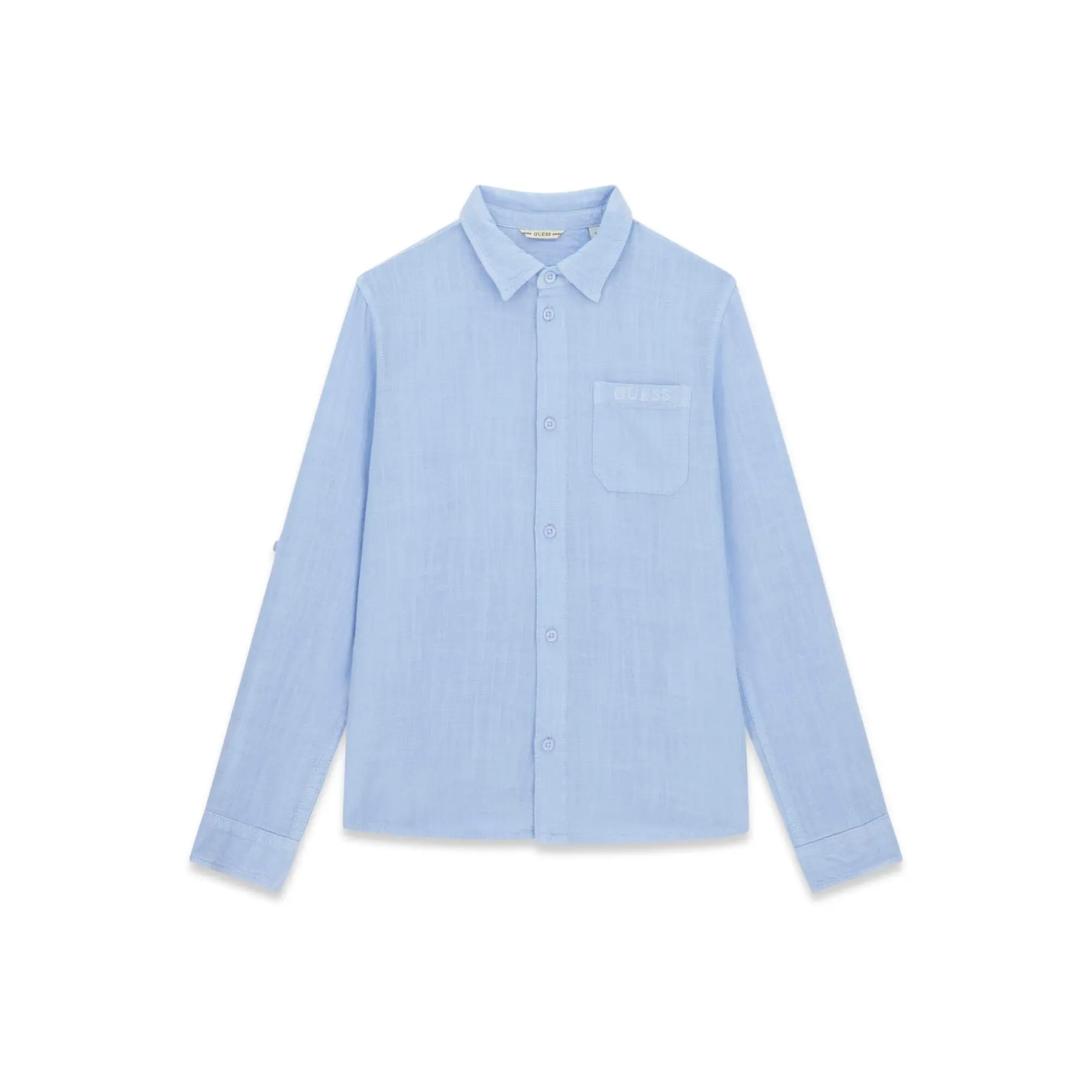 Camicia a maniche lunghe in viscosa e lino regolabile per bambini