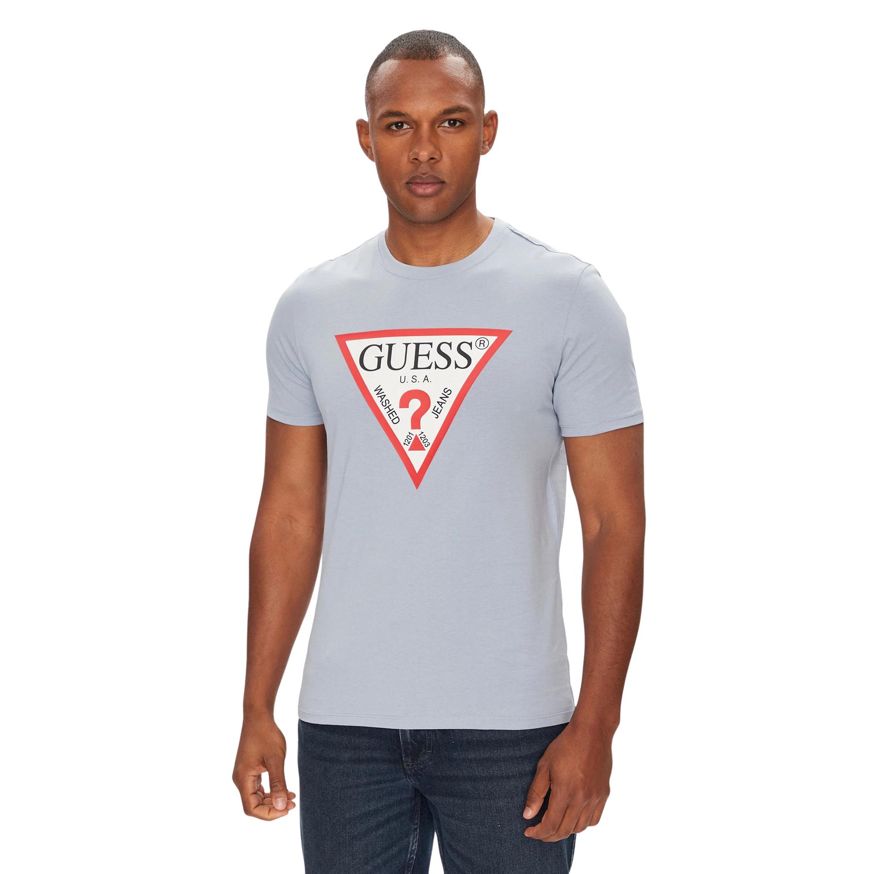 7628907028113 - Rundhals-T-Shirt mit originellem Logo Guess