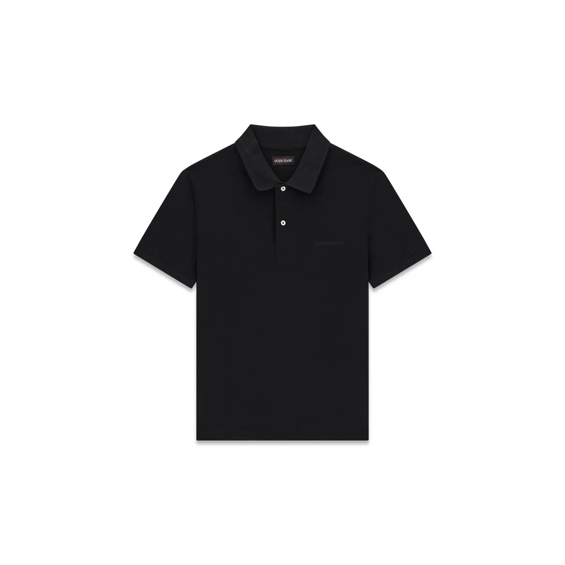 Guess Noir Embroidered Polo Shirt Logo