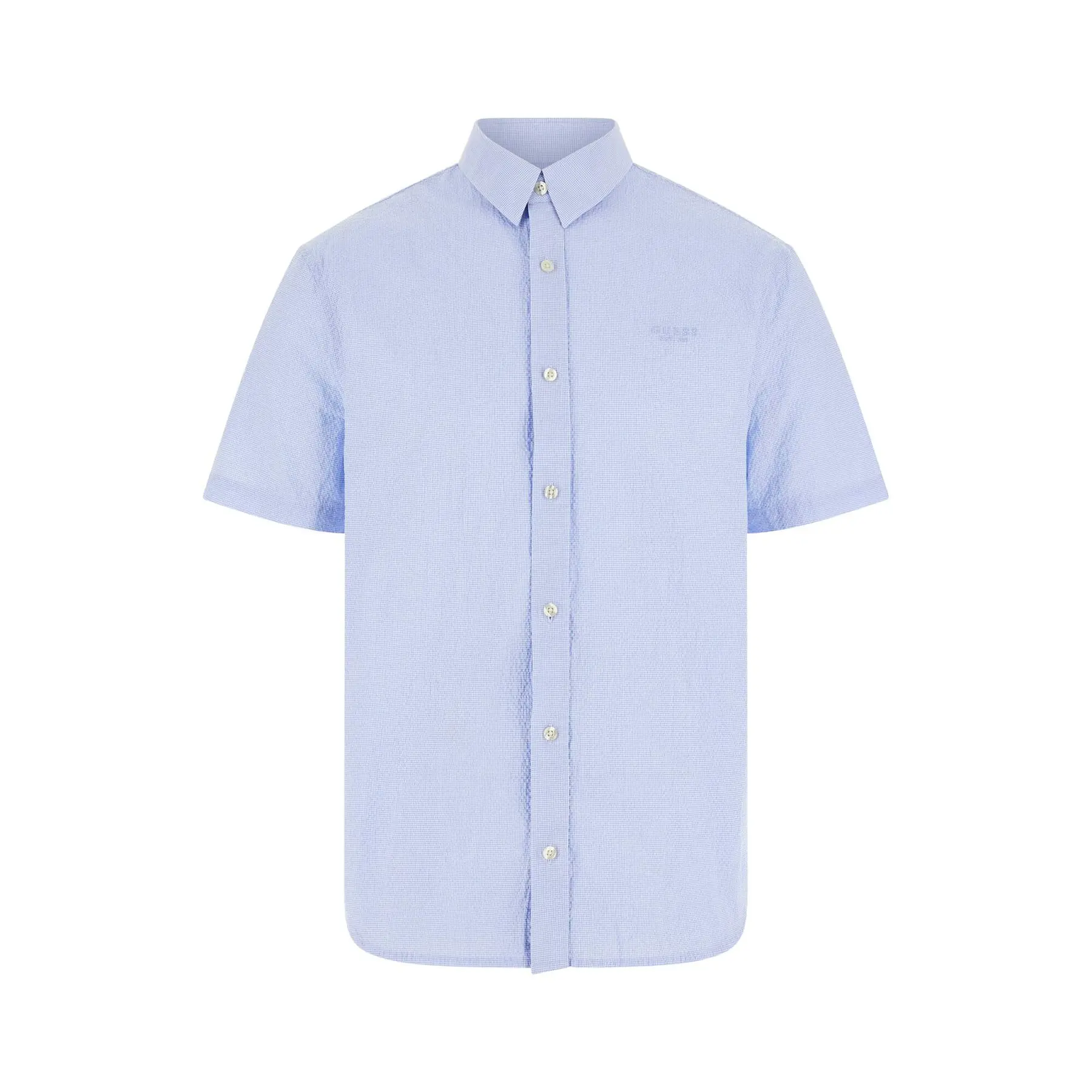 Camicia a maniche corte in seersucker