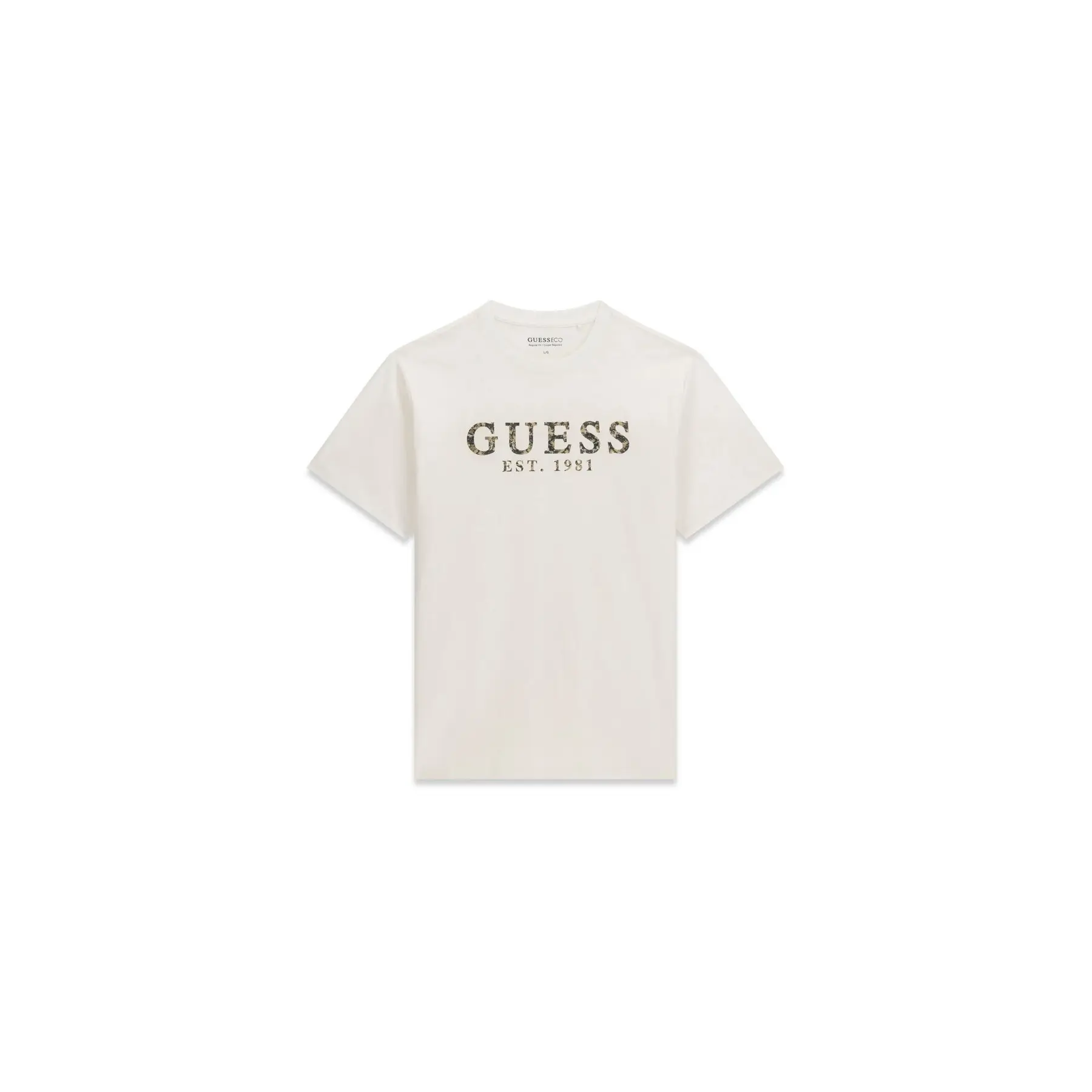 Guess Blanc T-Shirt Textured Logo