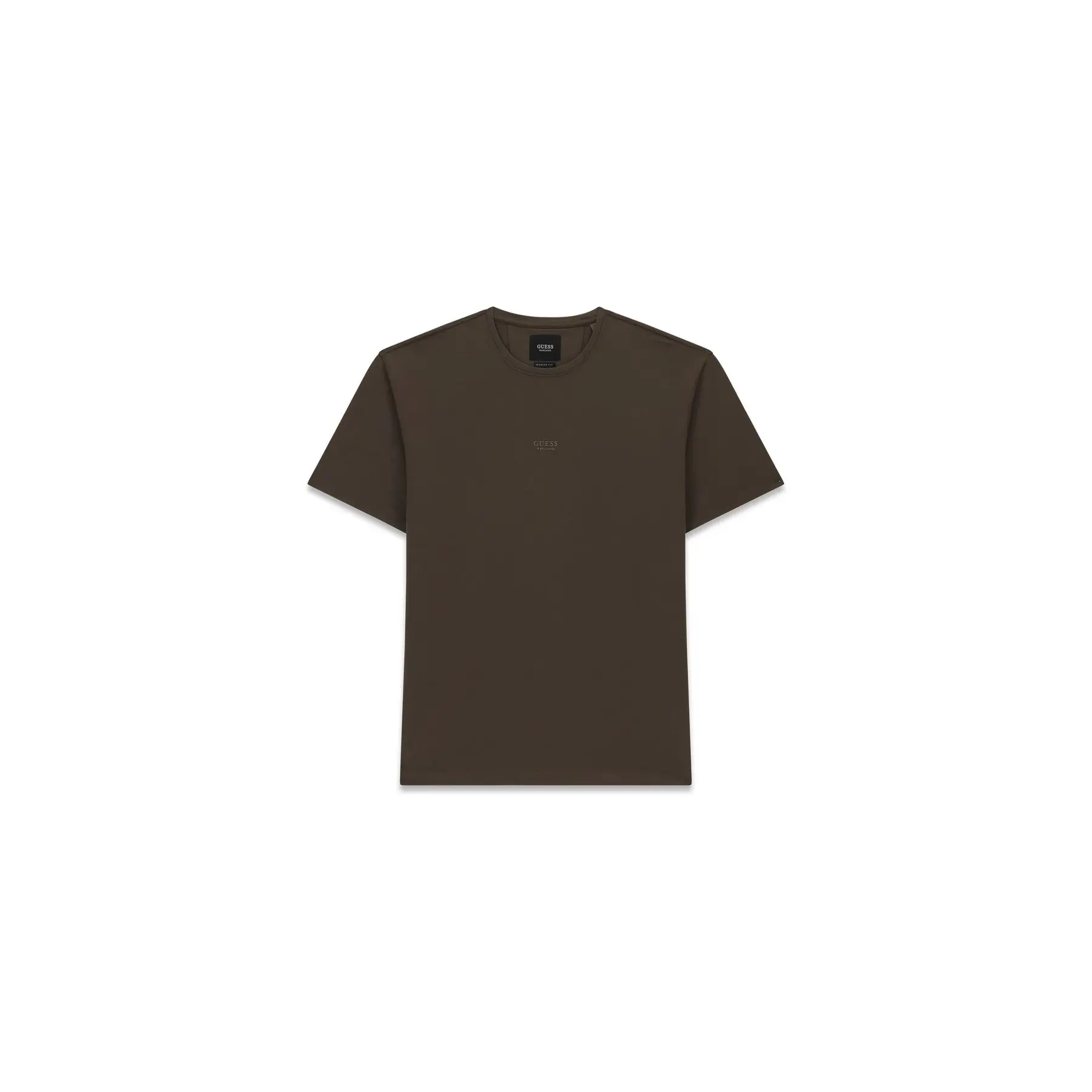 Guess Marron Jersey Crew Neck T-Shirt Classic
