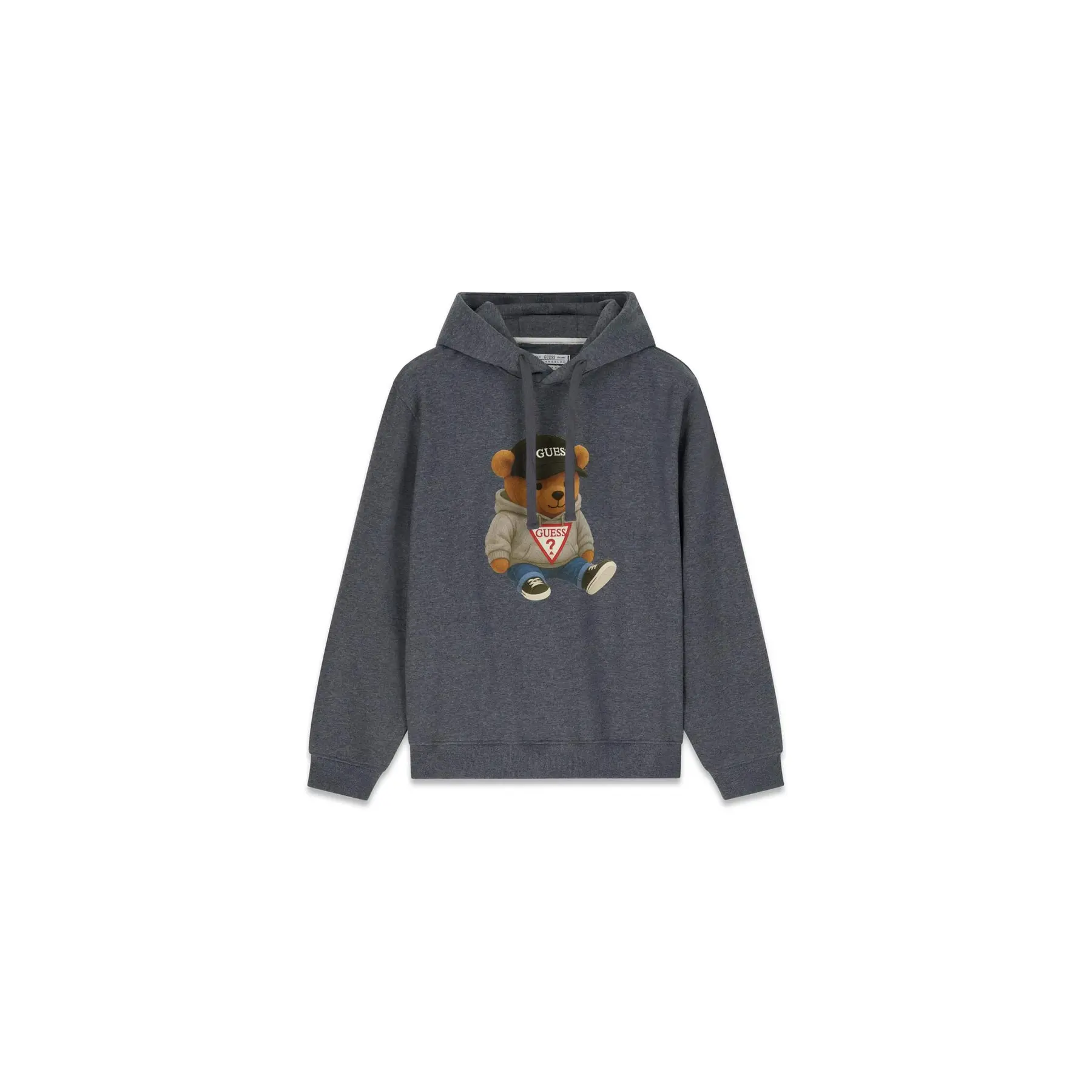 Guess Teddy Bear Melange Hoodie Grijs S Man