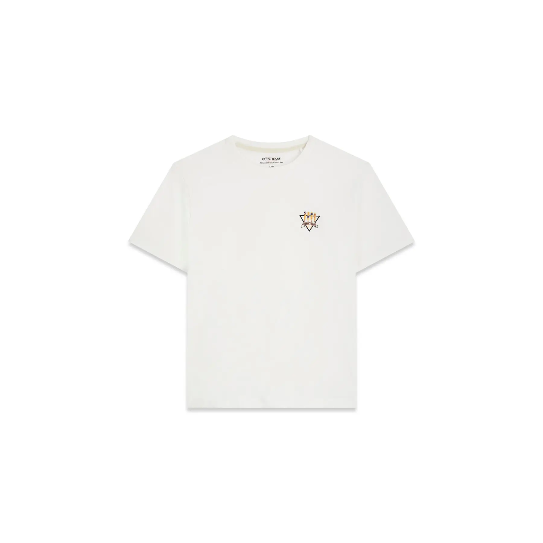 Guess Blanc T-Shirt With Embroidered Logo