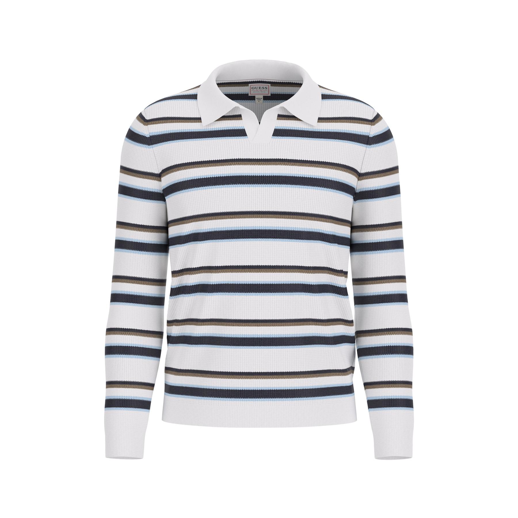 Polo a maniche lunghe  Multi Stripe Stanton