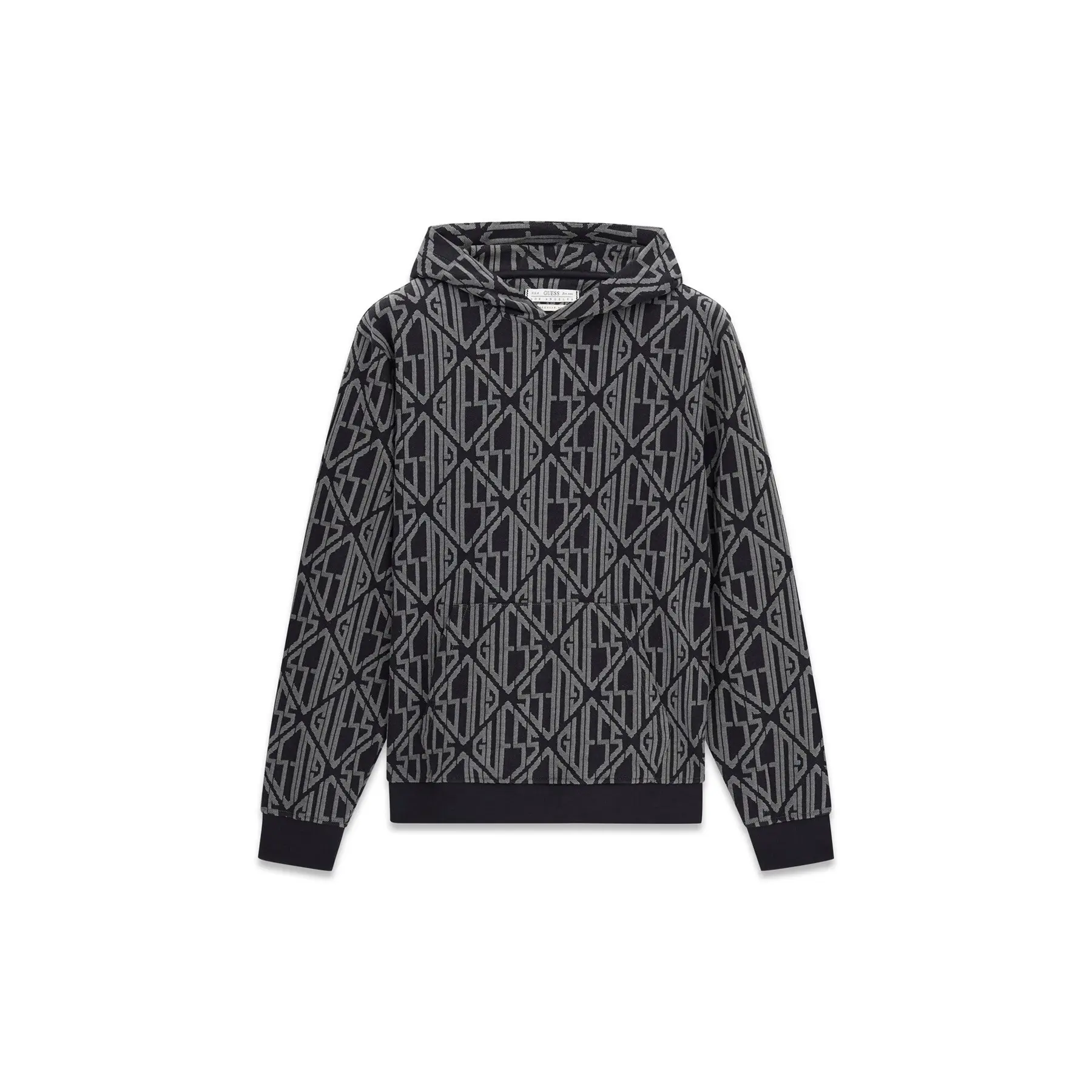 Hooded sweatshirt with logo Guess Jacquard