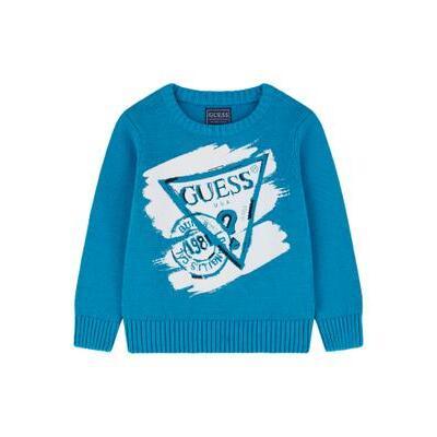 7628907778599 - Bestickter Rundhalsausschnitt aus Baumwolle für Kinder Guess