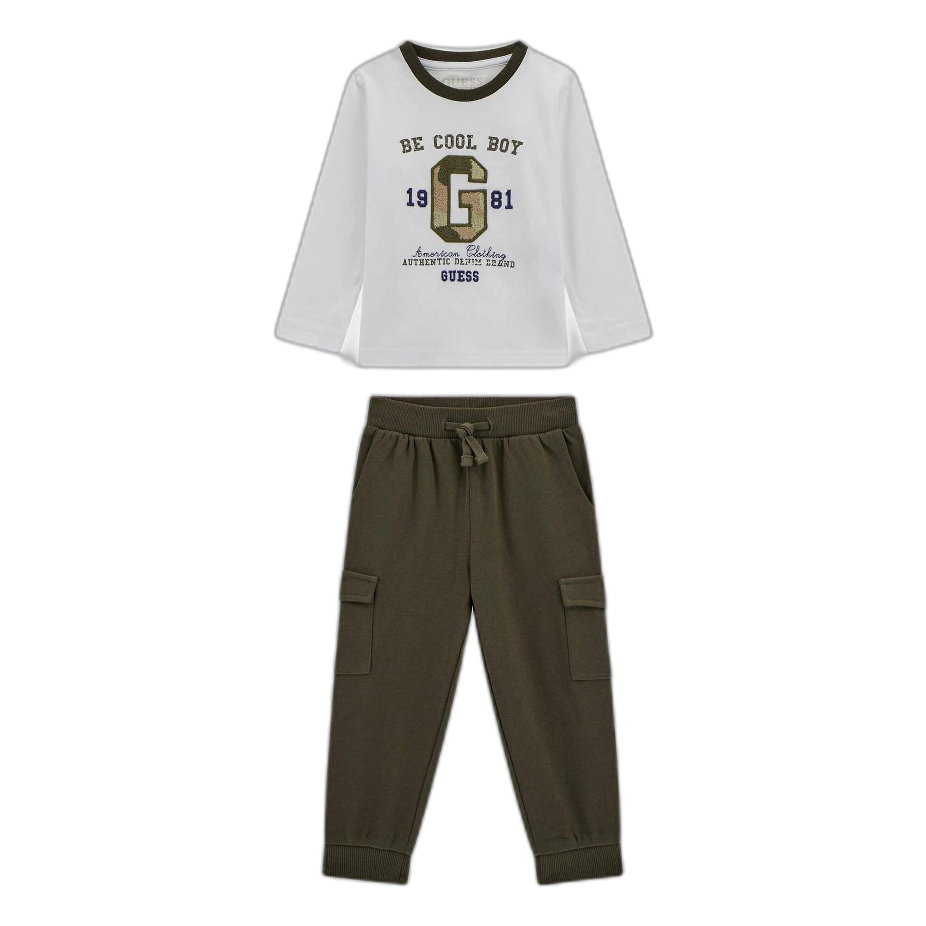 7620837799828 - Langarm-T-Shirt und Cargo-Jogginghose für Kinder Guess
