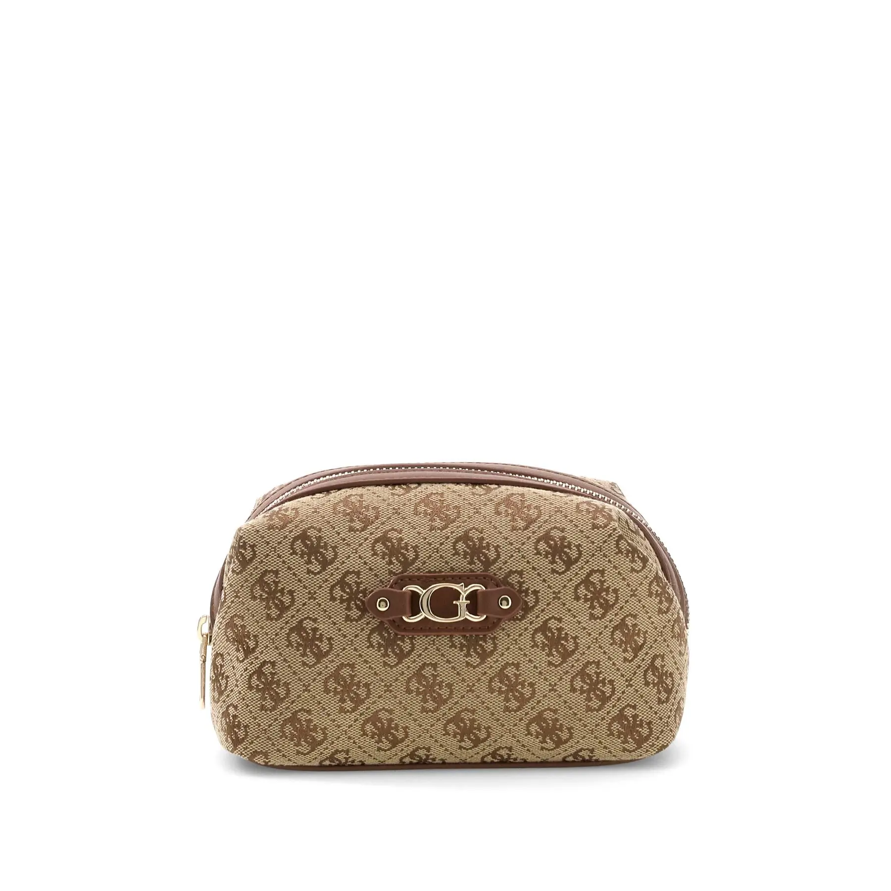 GUESS toilettas accessoiretas Samantha Toiletry Beauty Latte Logo / Brown bruine