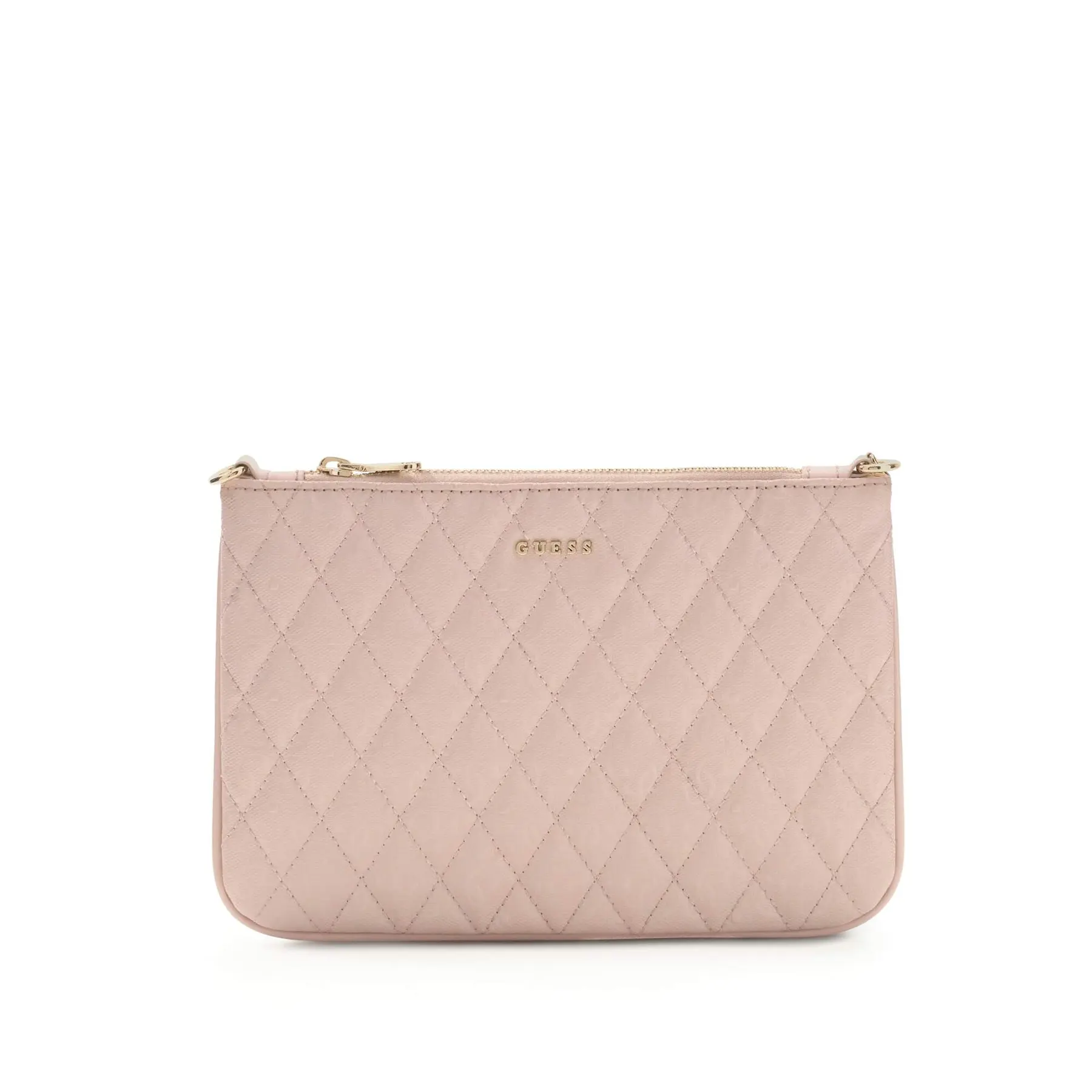 GUESS avondtas accessoiretas Tamara Flat Pouch Light Pink roze