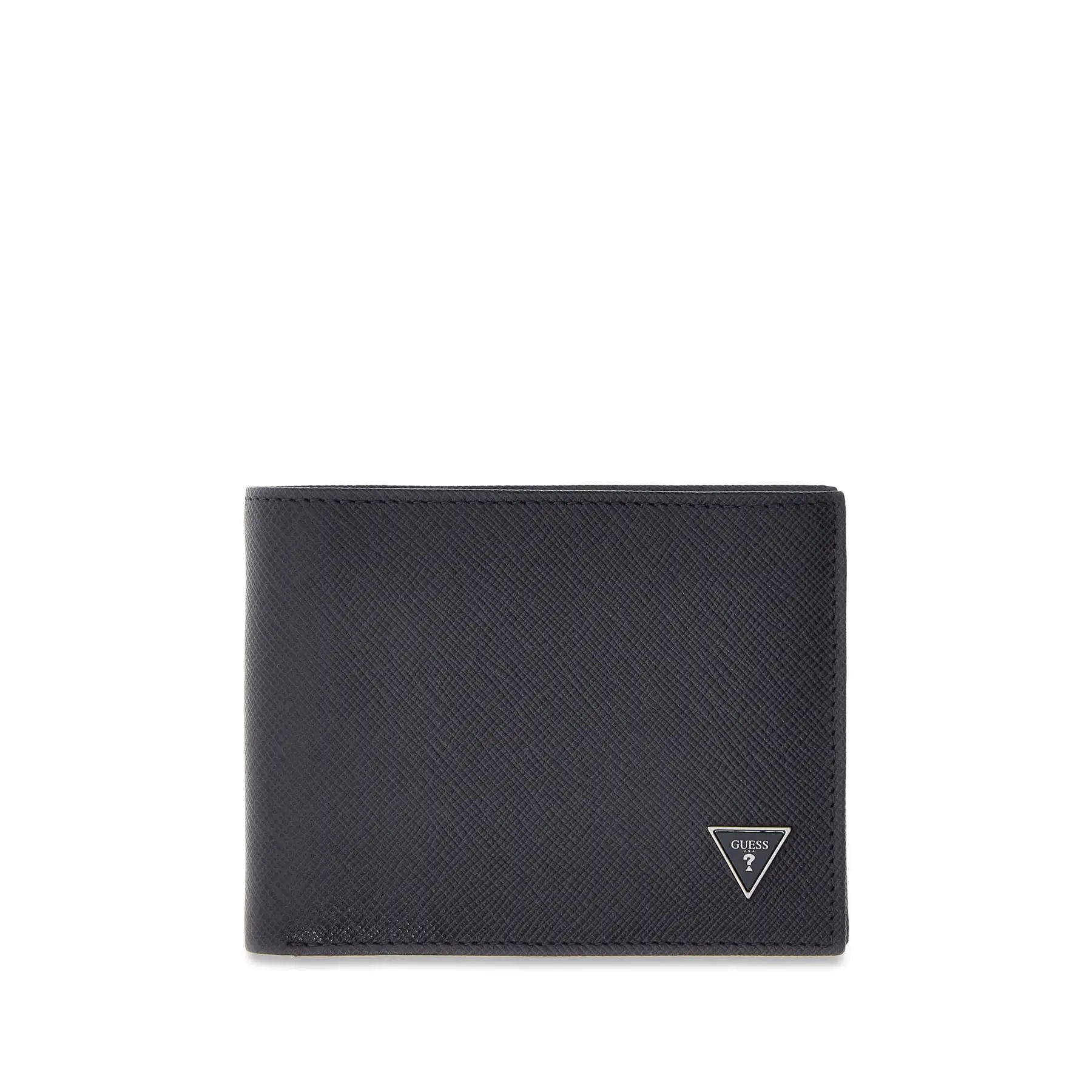 GUESS Leren portemonnee Milano Bifold Wallet Blue donkerblauw