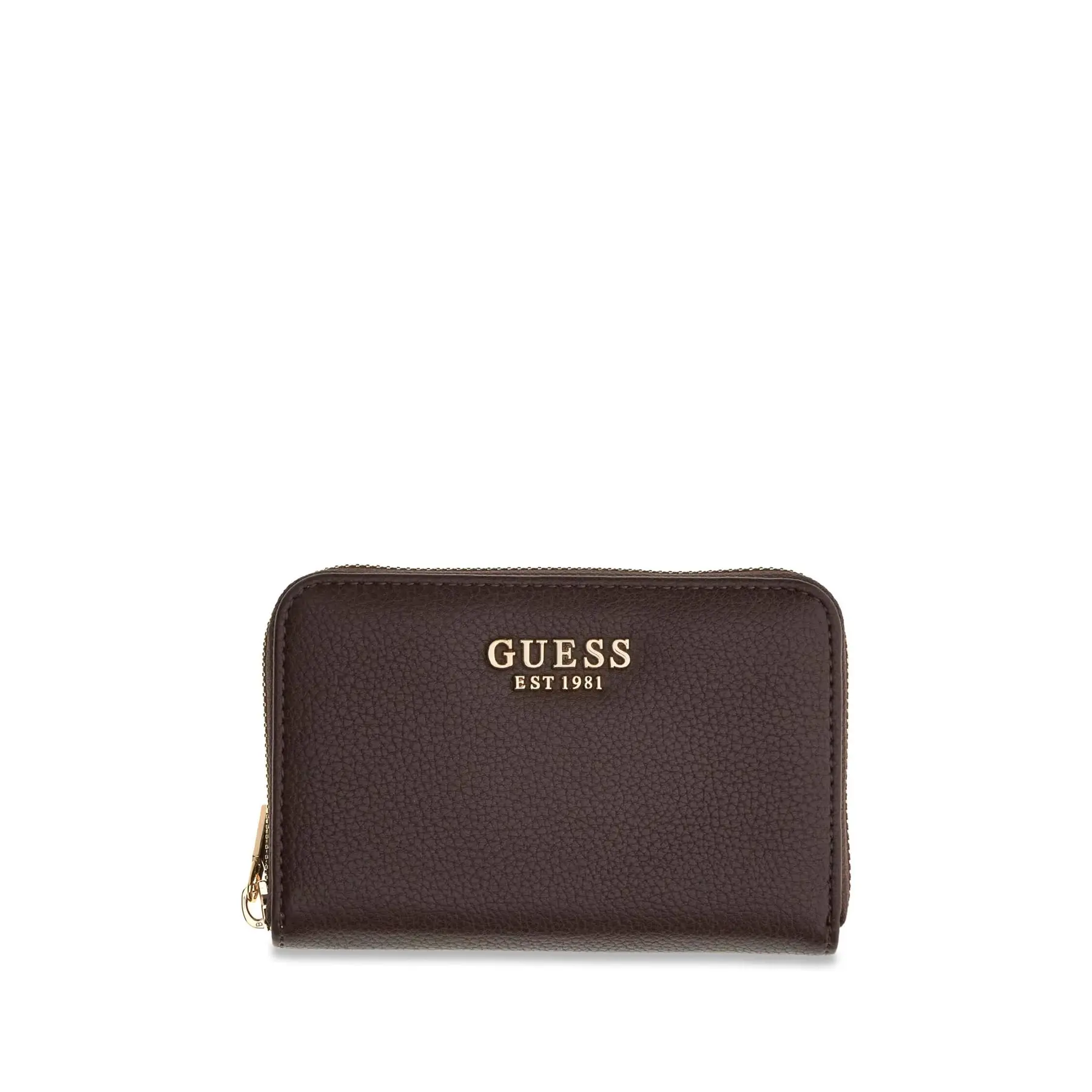 GUESS portemonnee Melody Logo SLG Zip Around Wallet Brown donkerbruin