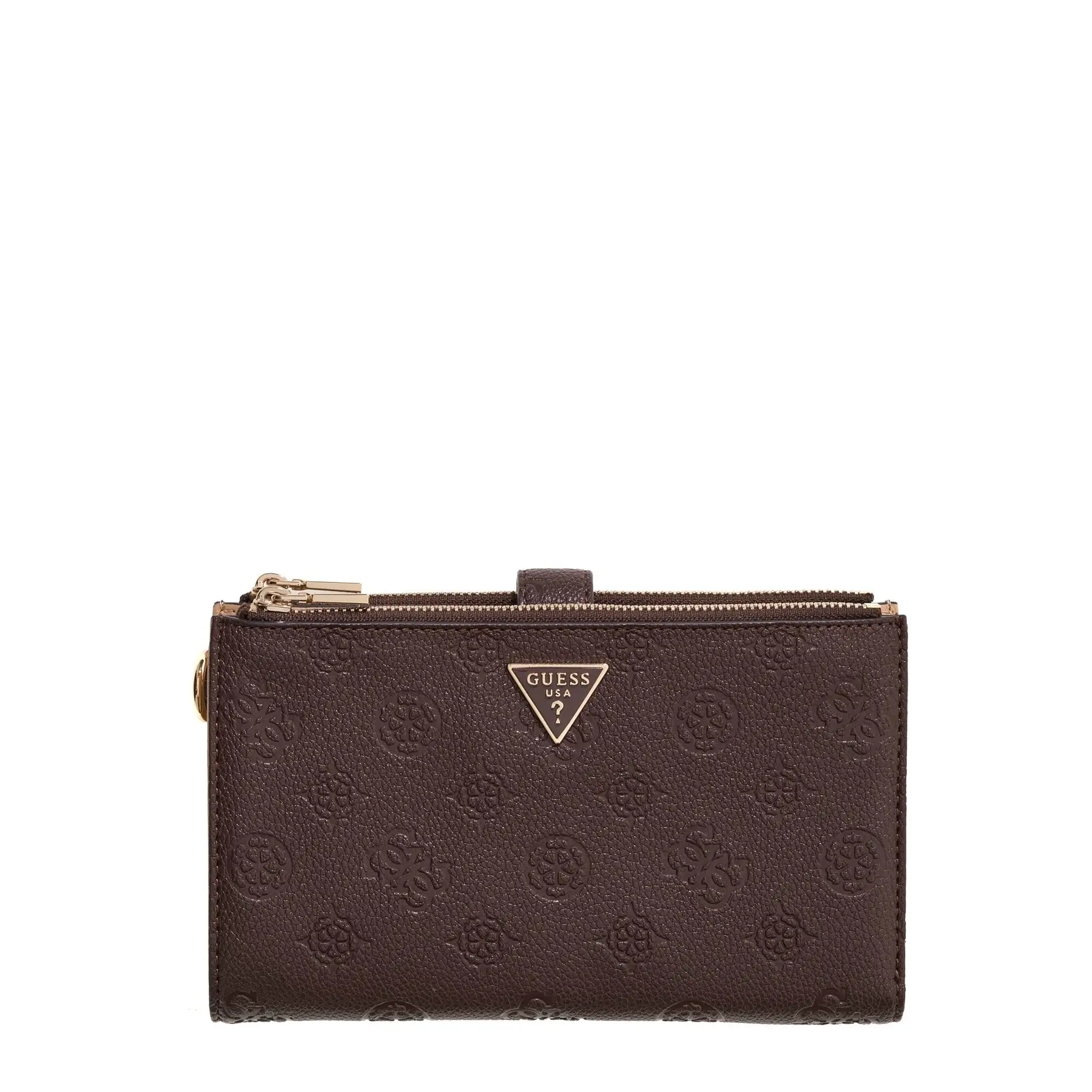 Guess Women's Marron Double Zip Wallet For Blake