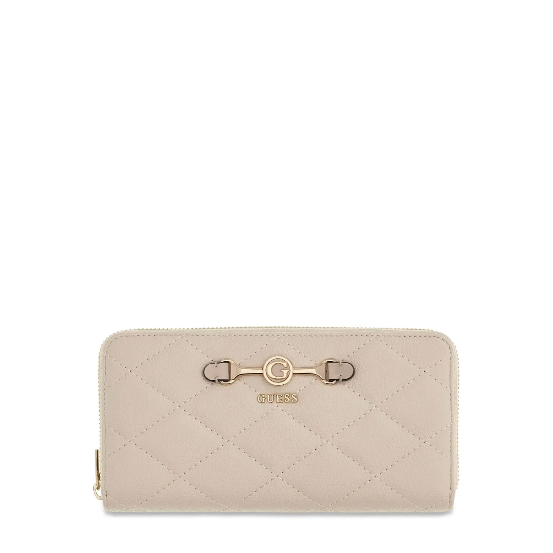 GUESS portemonnee Frances SLG Large Zip Around Wallet Bone beige