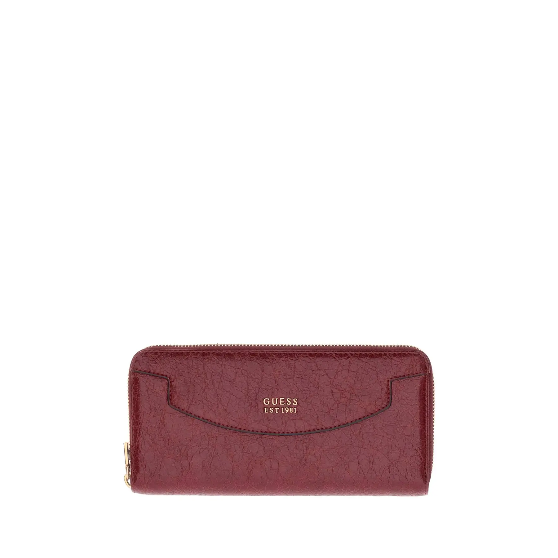 GUESS portemonnee Antonia SLG Zip Around Wallet Red donkerrood