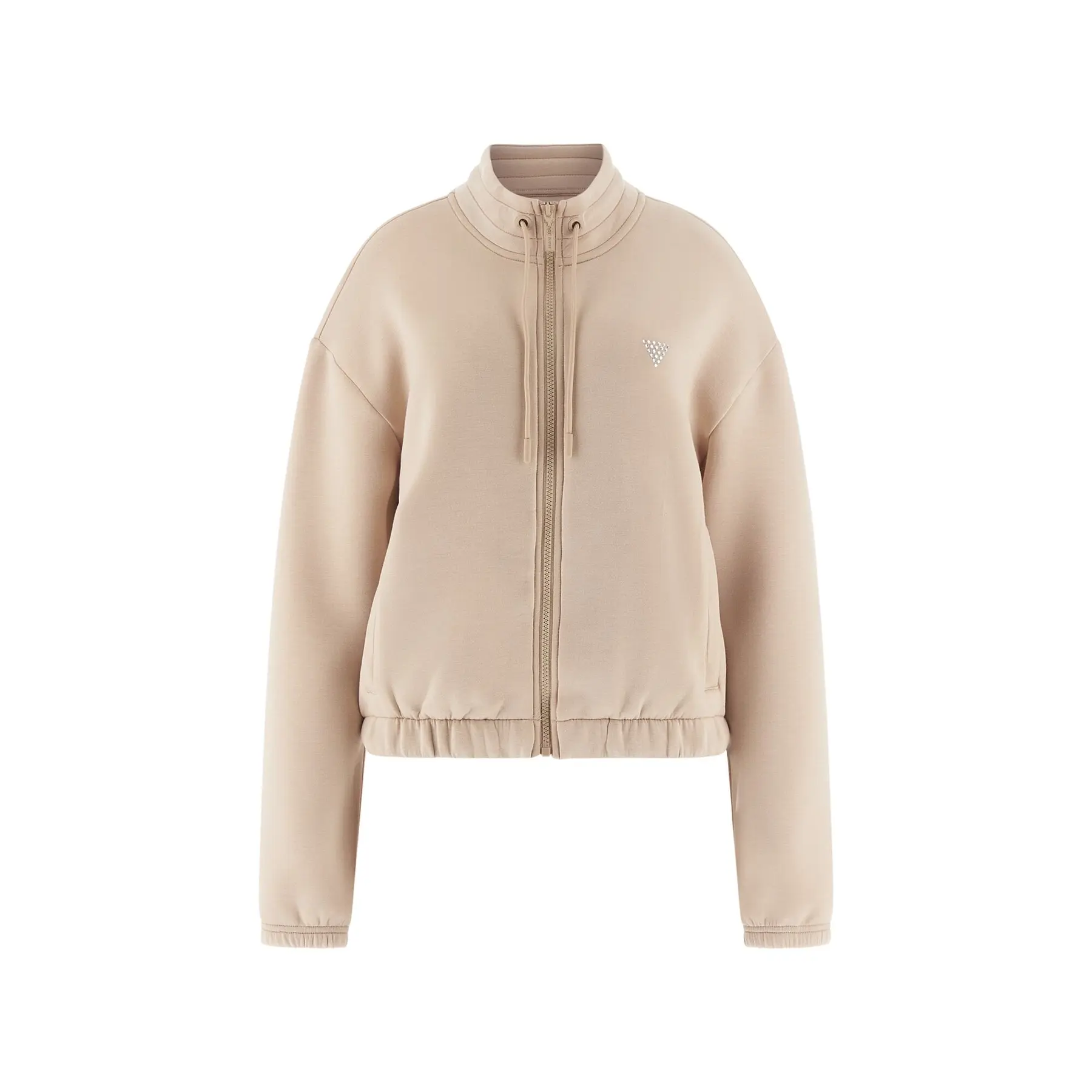 Felpa con zip decorata con strass donna  d