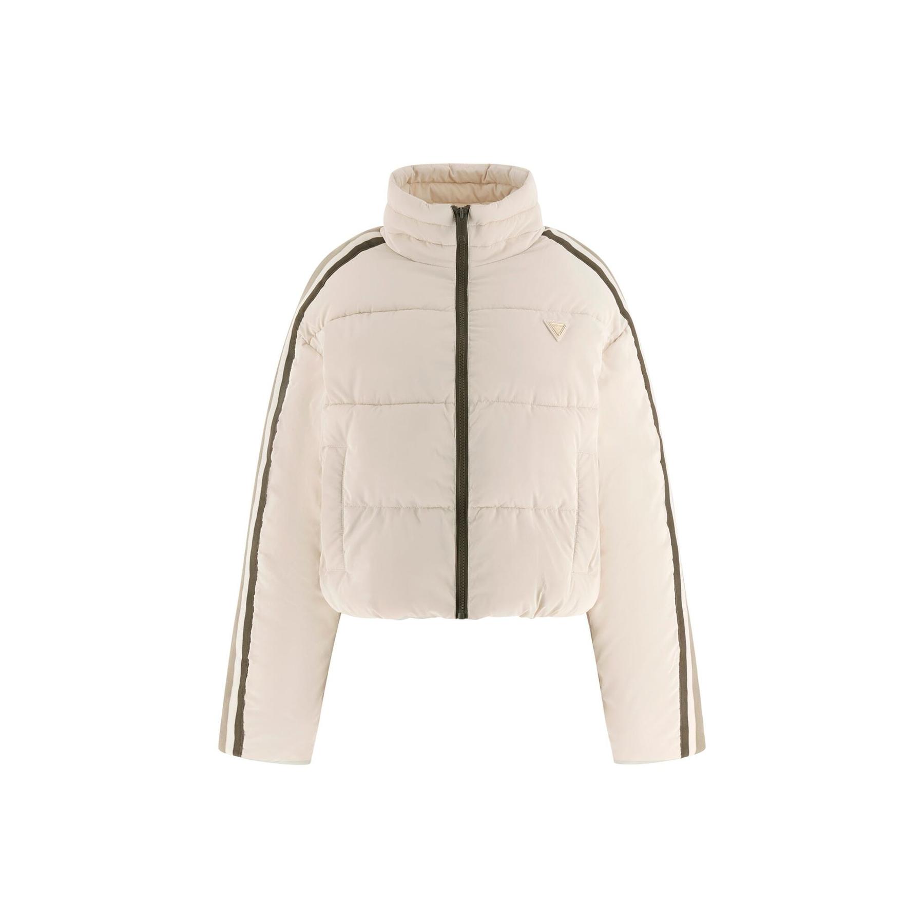 Giacca piumino donna con bande a contrasto