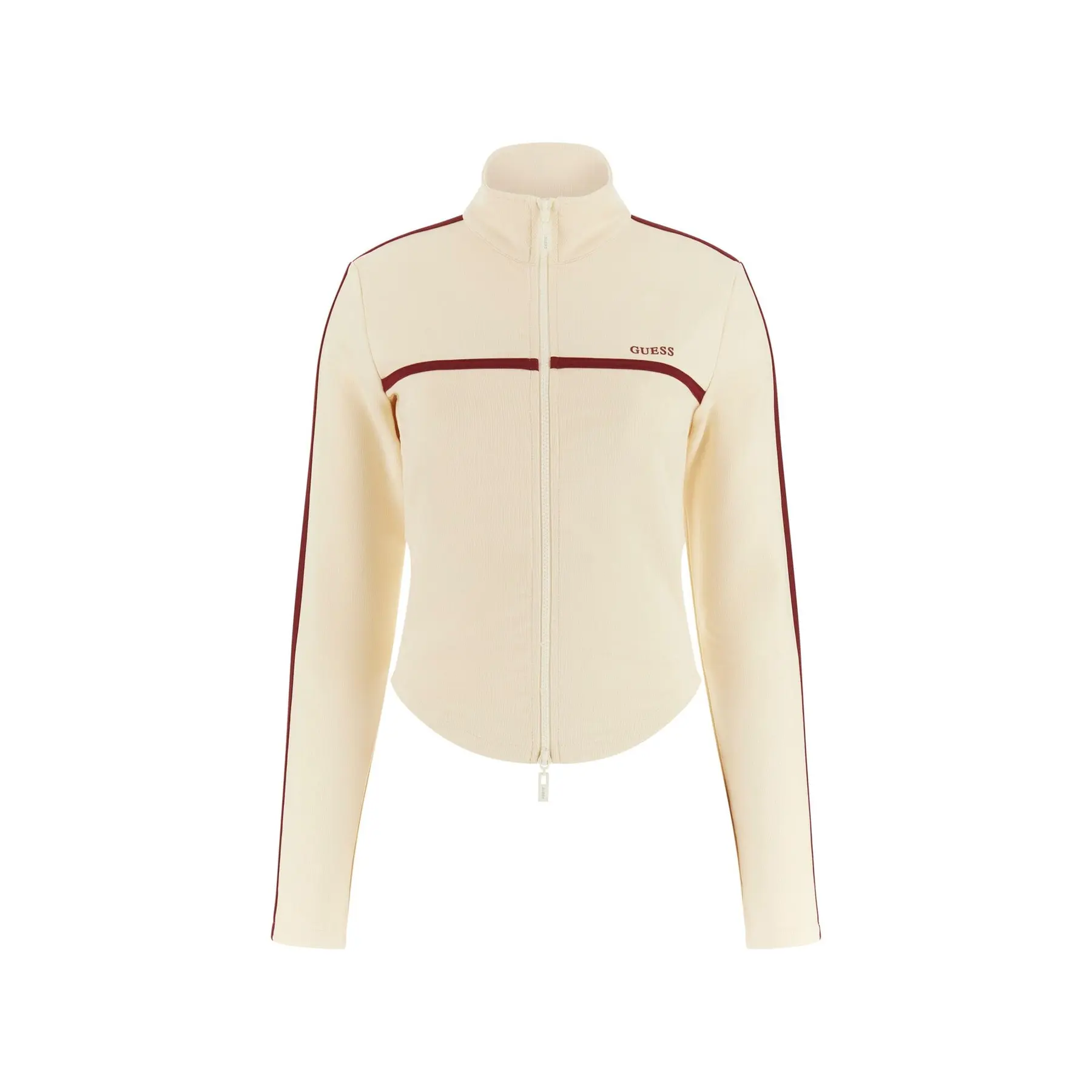 Guess Women's Beige Zip-Up Sweatshirt Jasmine