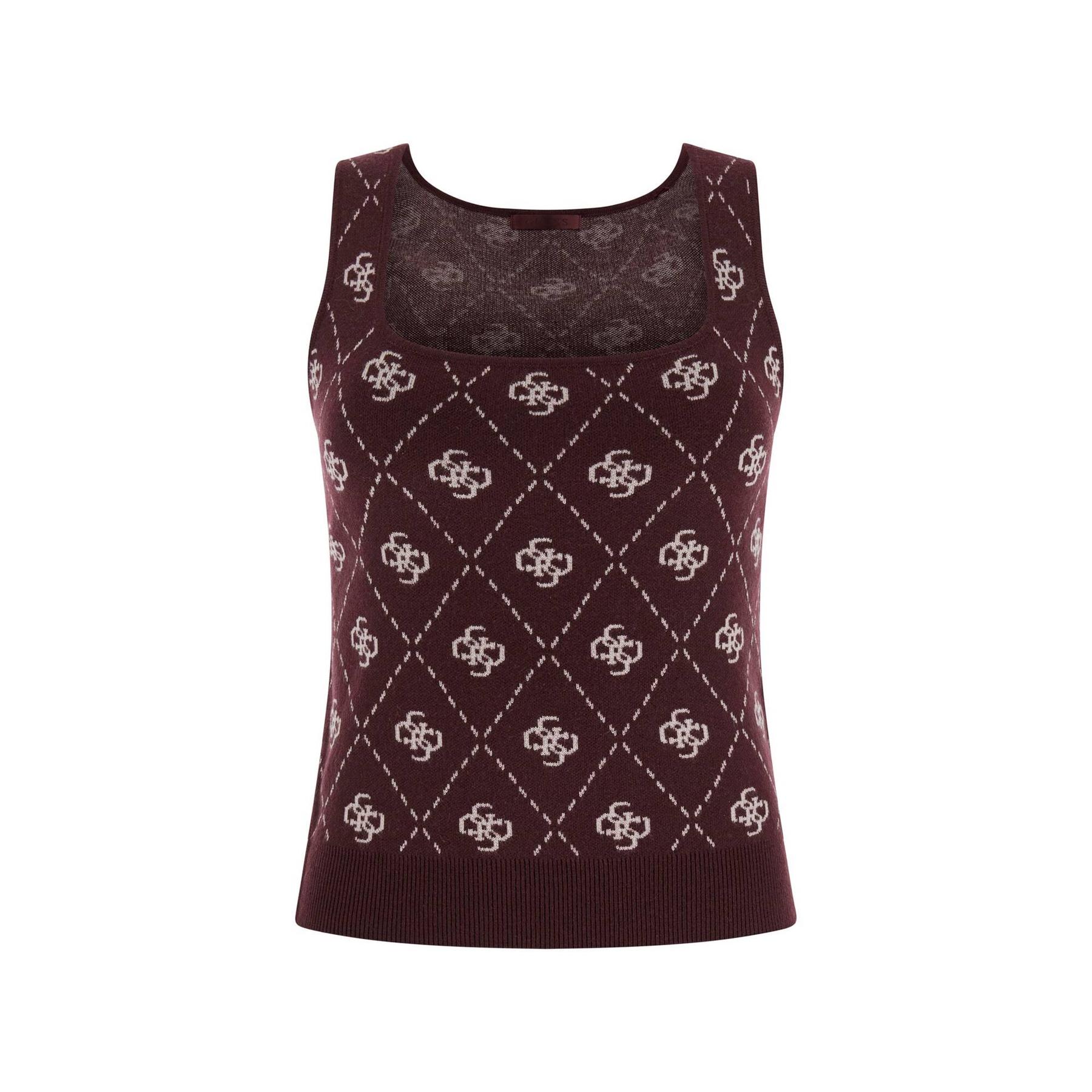 Canottiera in misto lana donna  Logo 4G