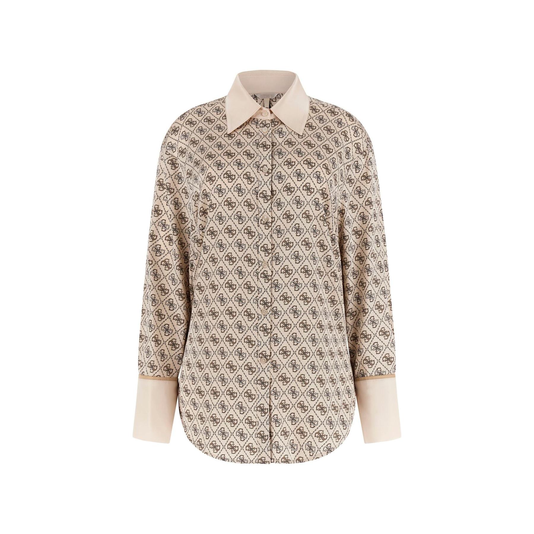 Camicia da donna a maniche lunghe  Logo All-over