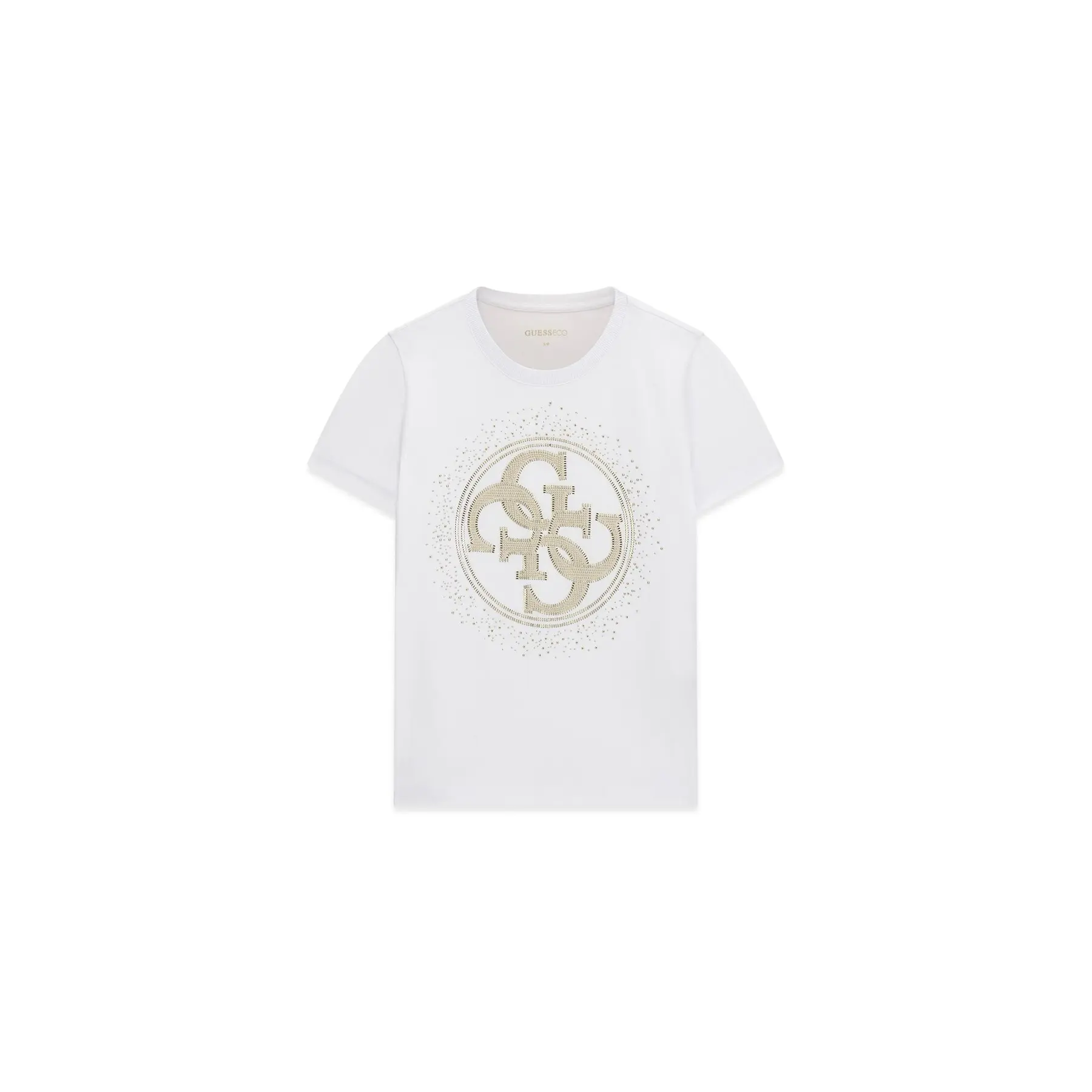 Dames-T-shirt met ronde hals Guess Crystals Logo 4G