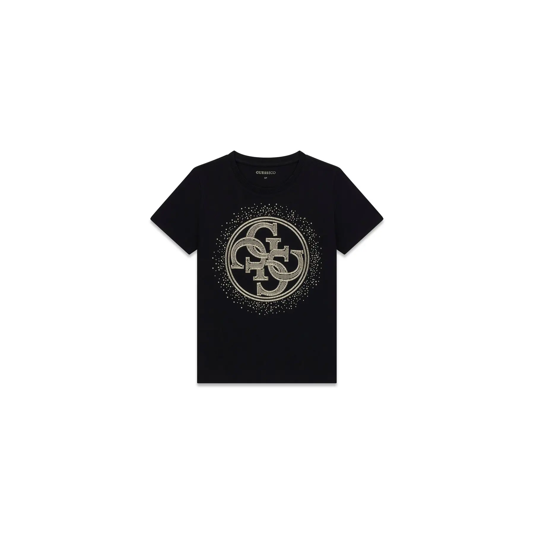 Dames-T-shirt met ronde hals Guess Crystals Logo 4G