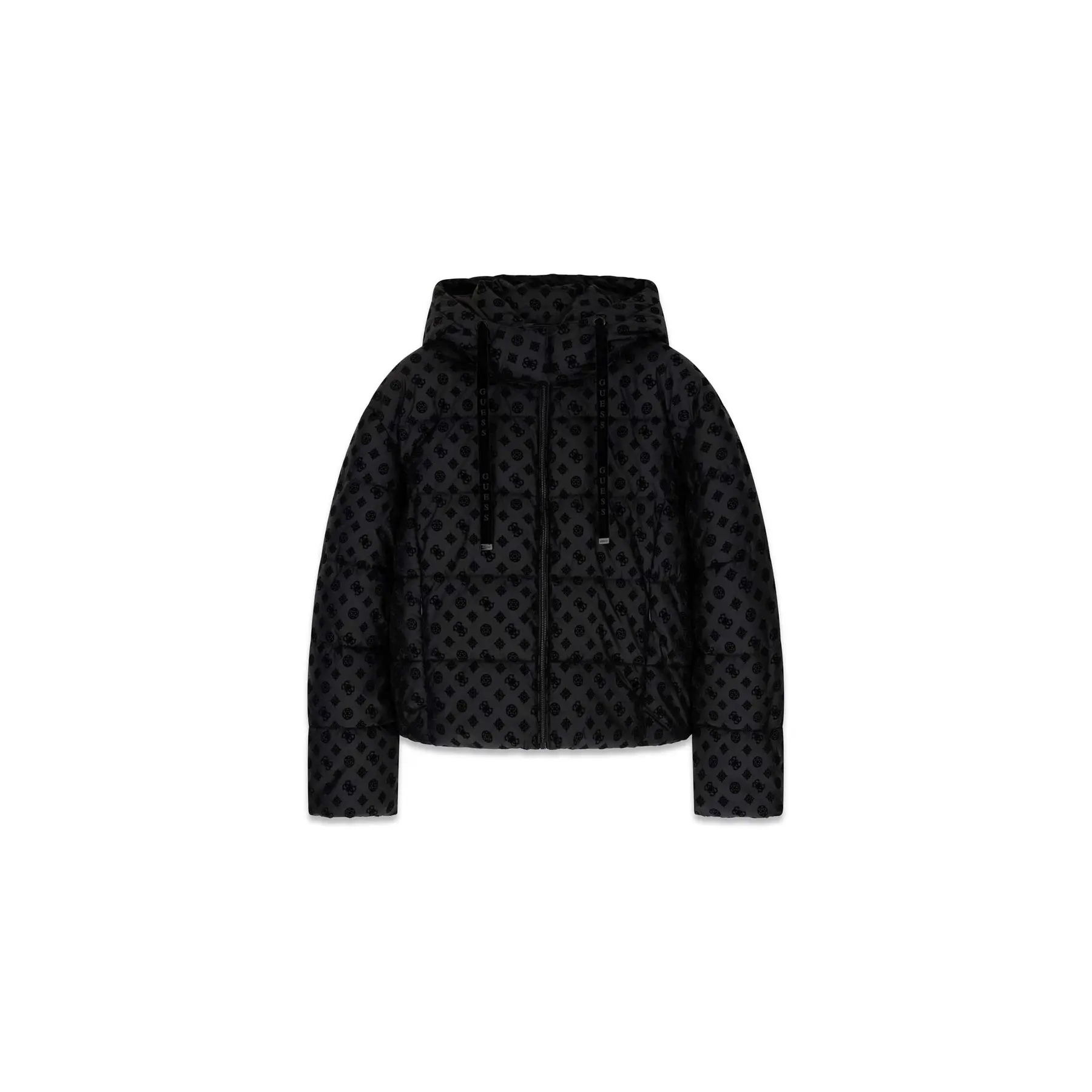 Guess Women's Noir Crop Jacket New Daisy Logo