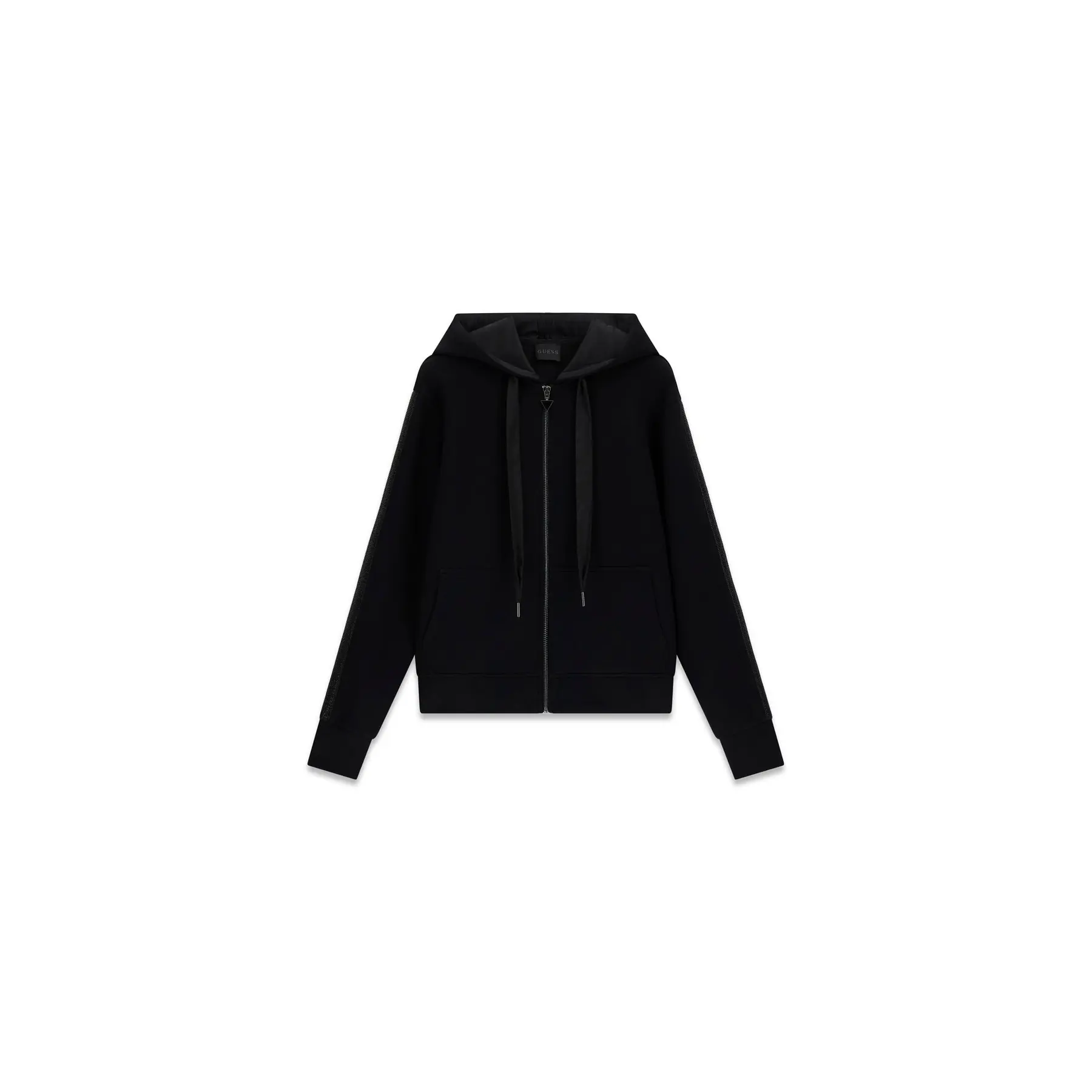 Guess Women's Noir Zip-Up Hoodie New Victoire Scuba