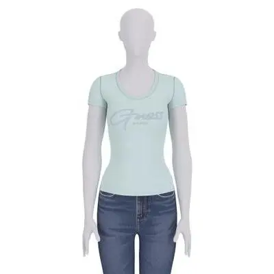 Guess Women's Noir T-Shirt Cn Script