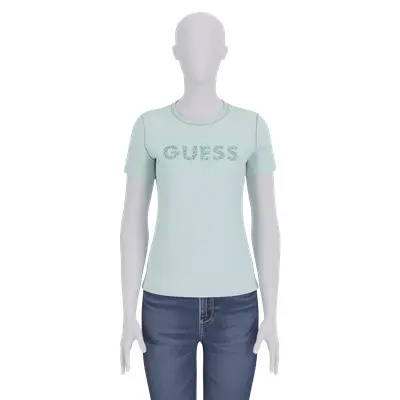 Women's T-shirt Guess CN Studs Script