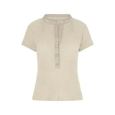 Guess Women's Beige T-Shirt Charline Serafino