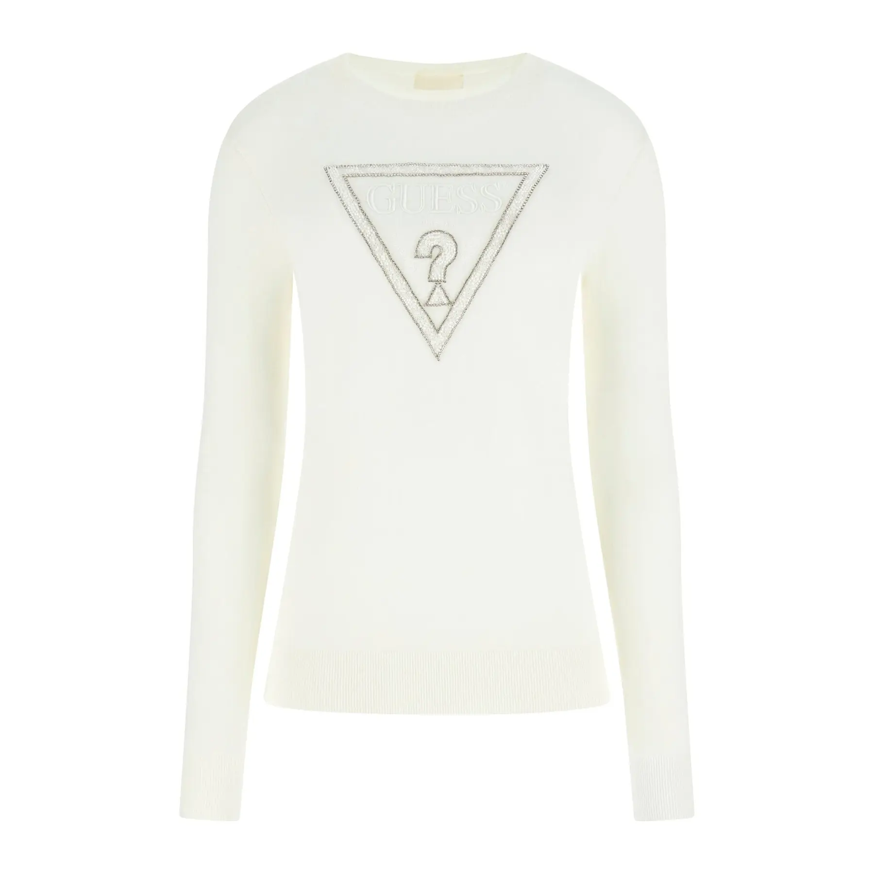 7625826098203 - Rundhalsausschnitt Pulli mit Dreieck-Logo für Frauen Macie