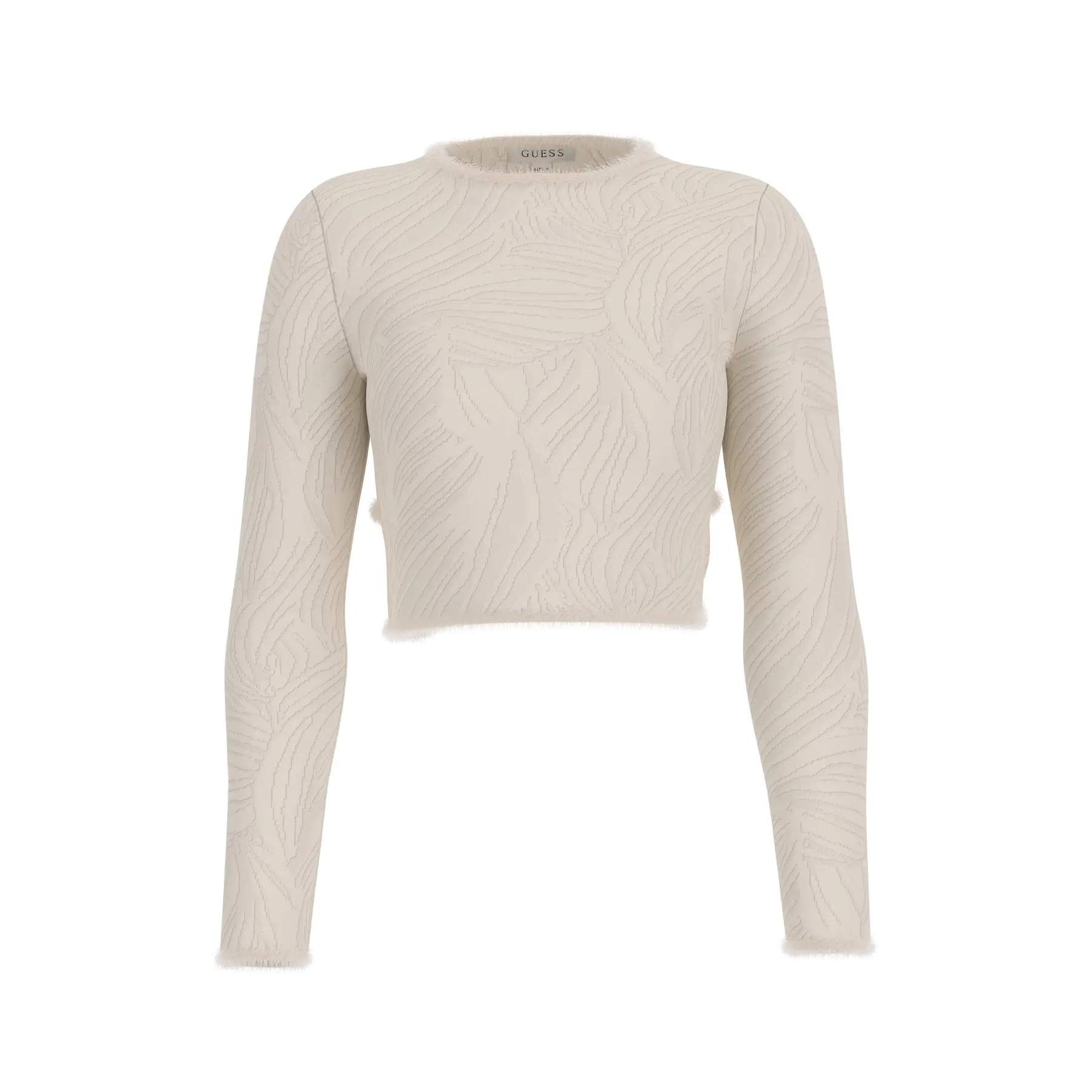 Image of Pullover mit Rundhalsausschnitt Damen Guess Jacquard Lo