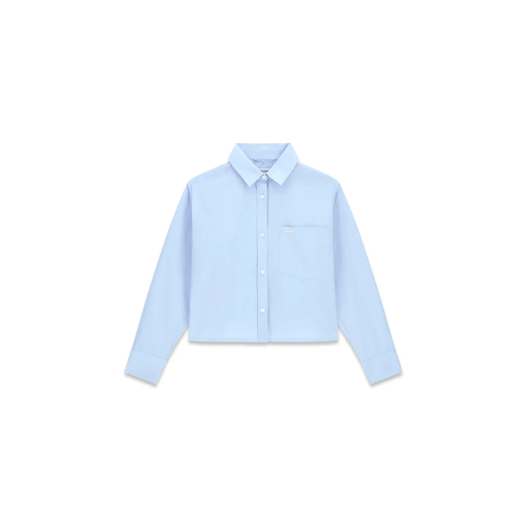 Guess Women's Bleu Long Sleeve Shirt Gj Cropped