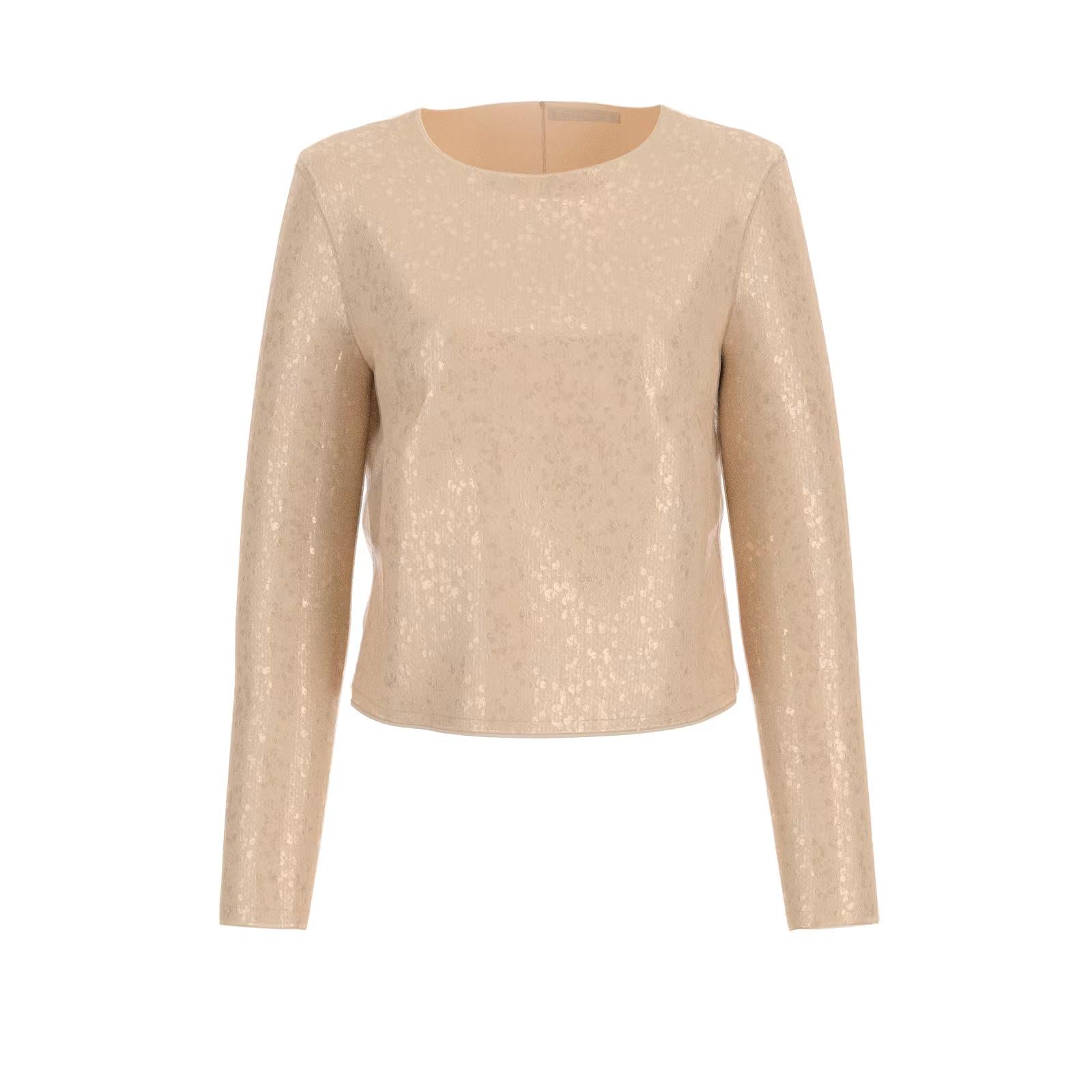 Blusa con paillettes maniche lunghe donna  Lavinia