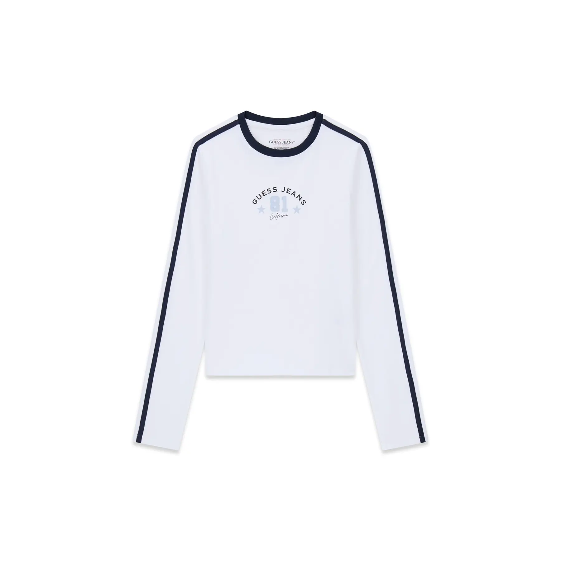 Damen Langarmshirt mit seitlichem Streifen Guess
