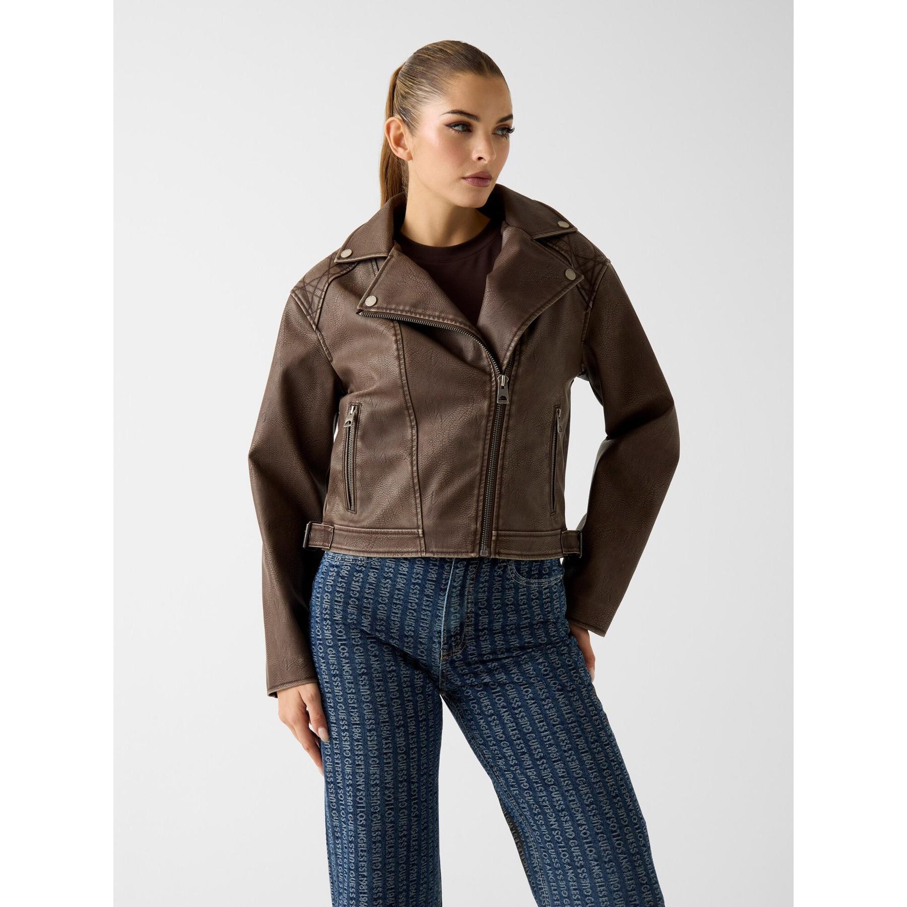 Giacca di pelle da donna  Nada Vintage Biker