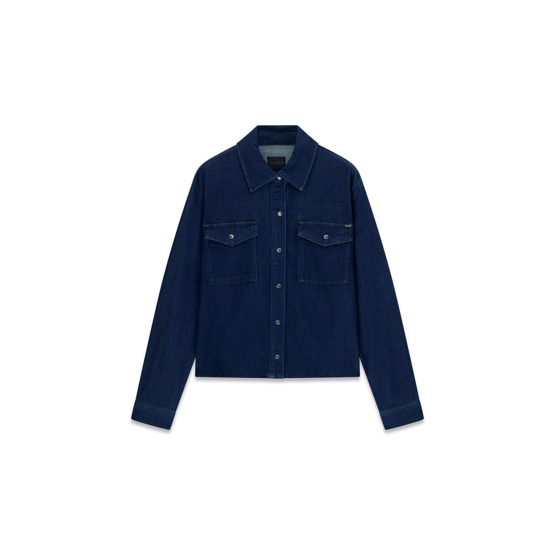 Camicia donna in denim a maniche lunghe  Astrid Shacket