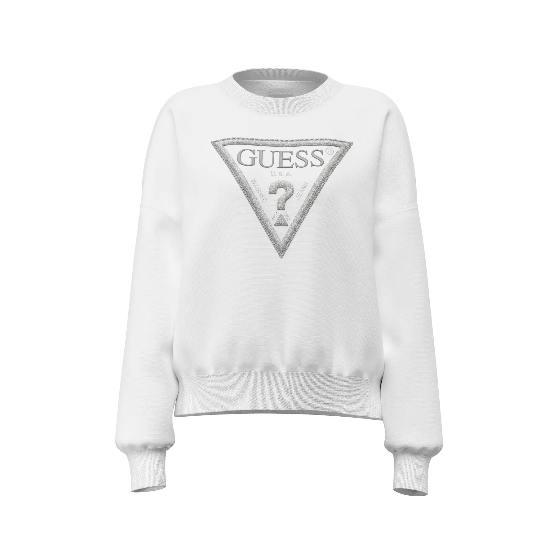 Sweatshirt Damen Guess Triangle Glitter