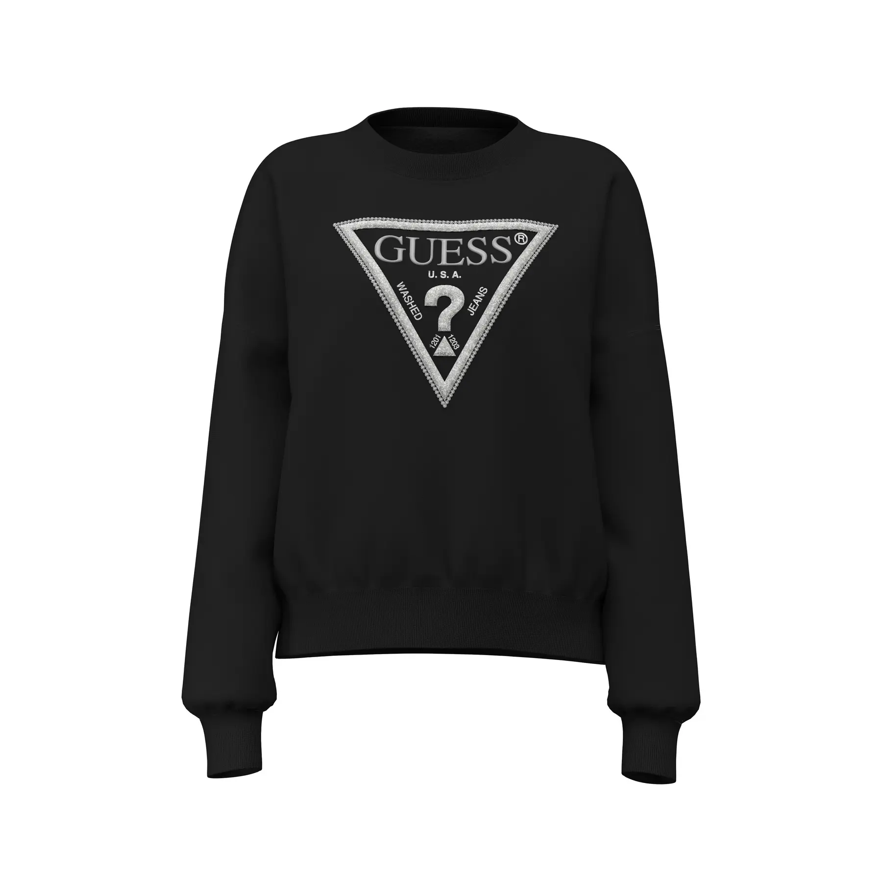 Sweatshirt Damen Guess Triangle Glitter