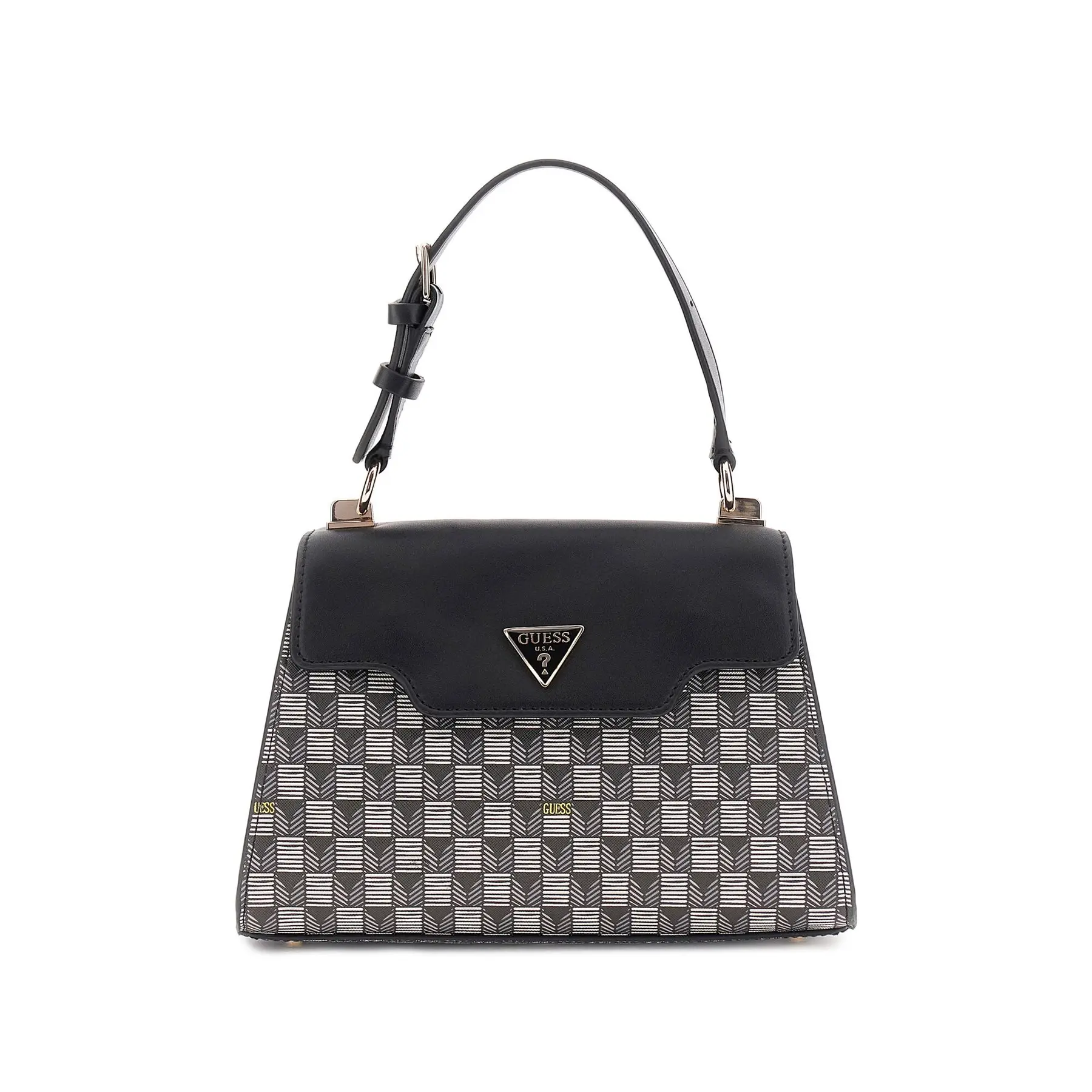 Women's handbag with flap and handle Guess G Wave