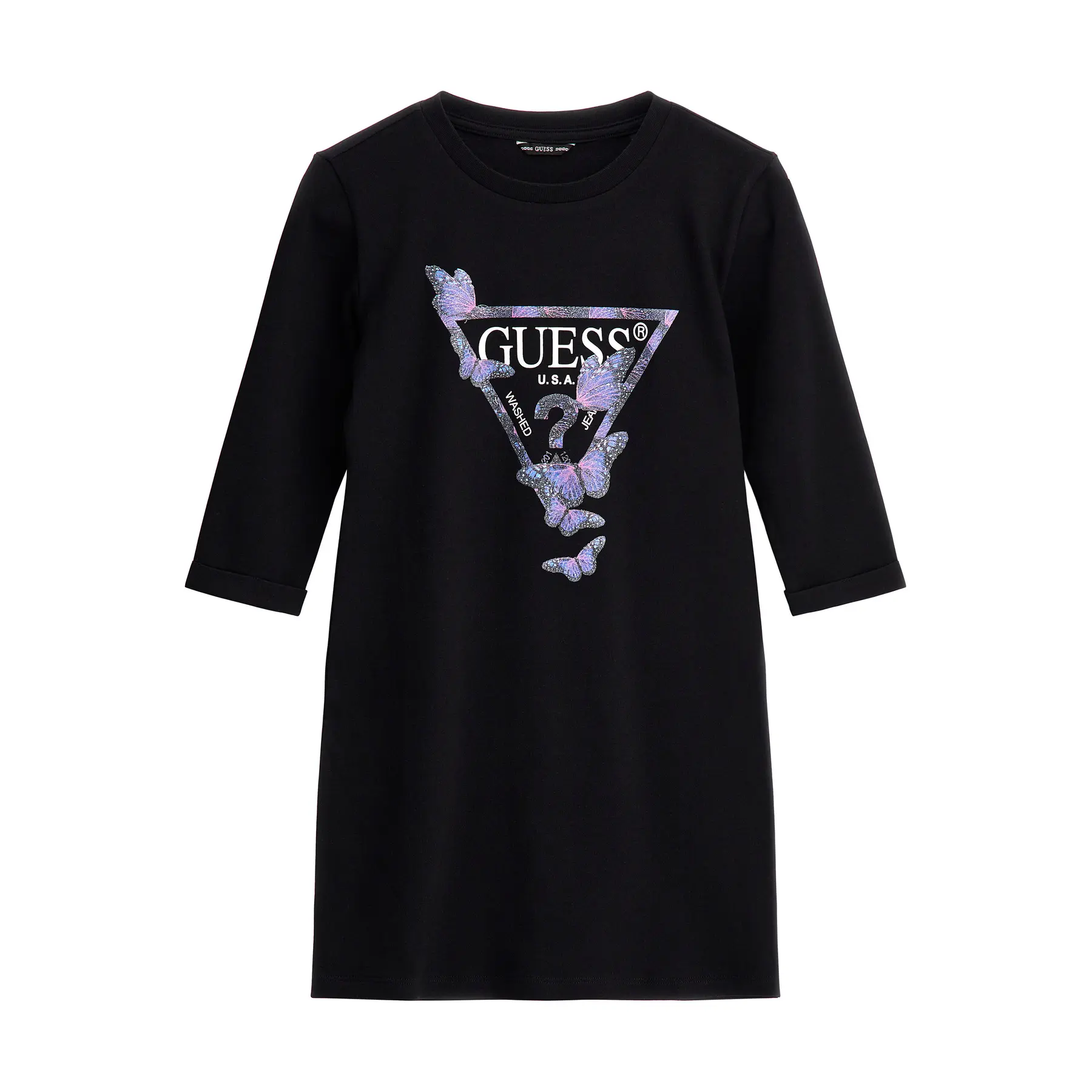 T-Shirt-Kleid, 3/4-Ärmel, Mädchen Guess Interlock
