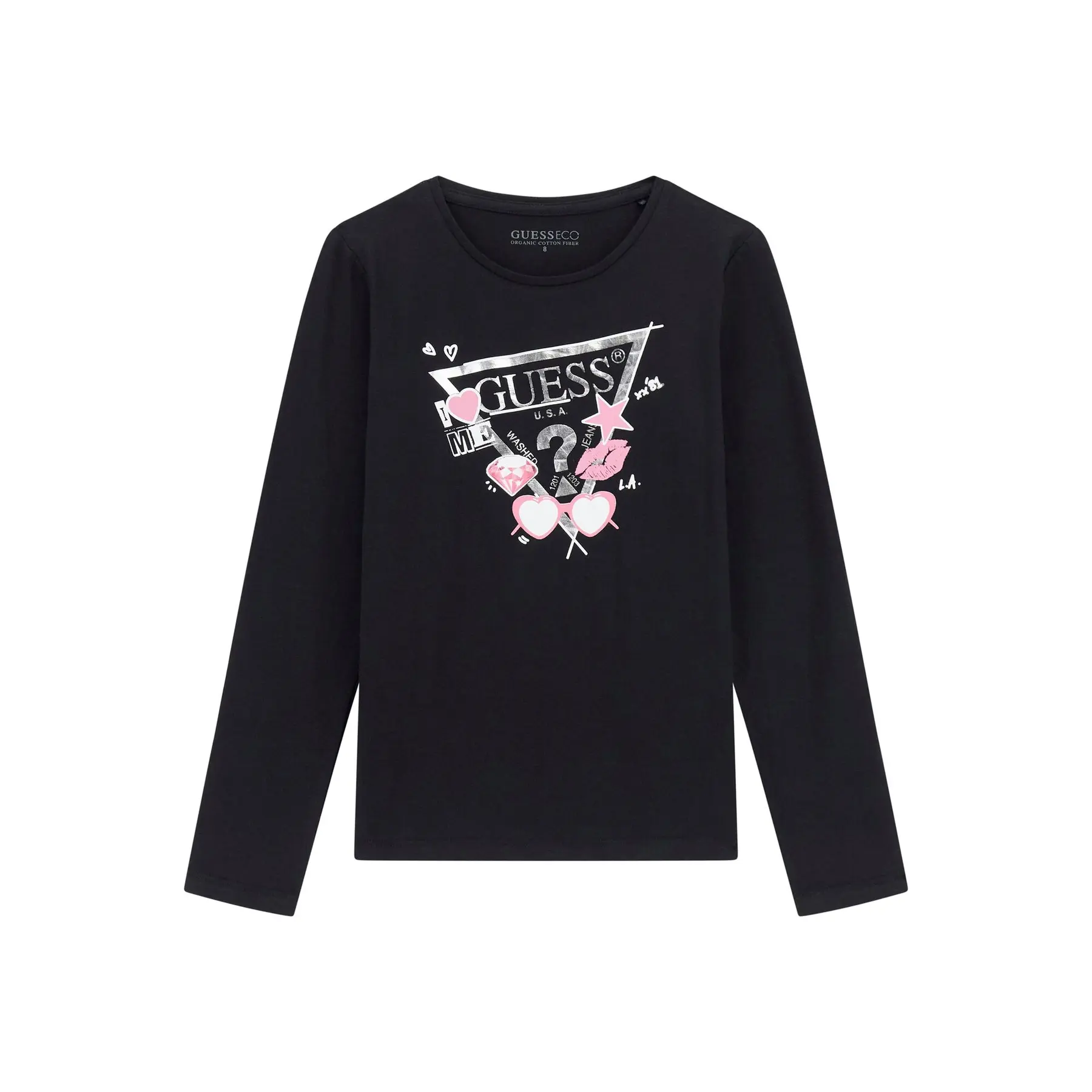 7620837679915 - Mädchen-T-Shirt mit langen Ärmeln und Rundhalsausschnitt Guess