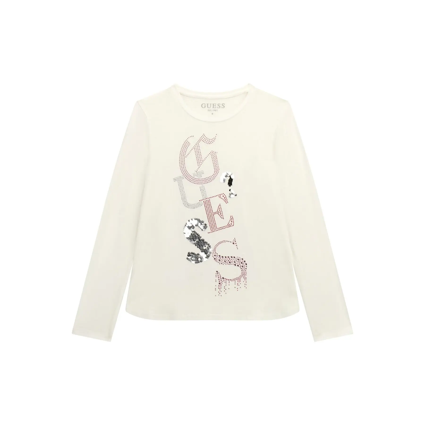 7620837683349 - Langarm-Viskose-T-Shirt für Mädchen Guess