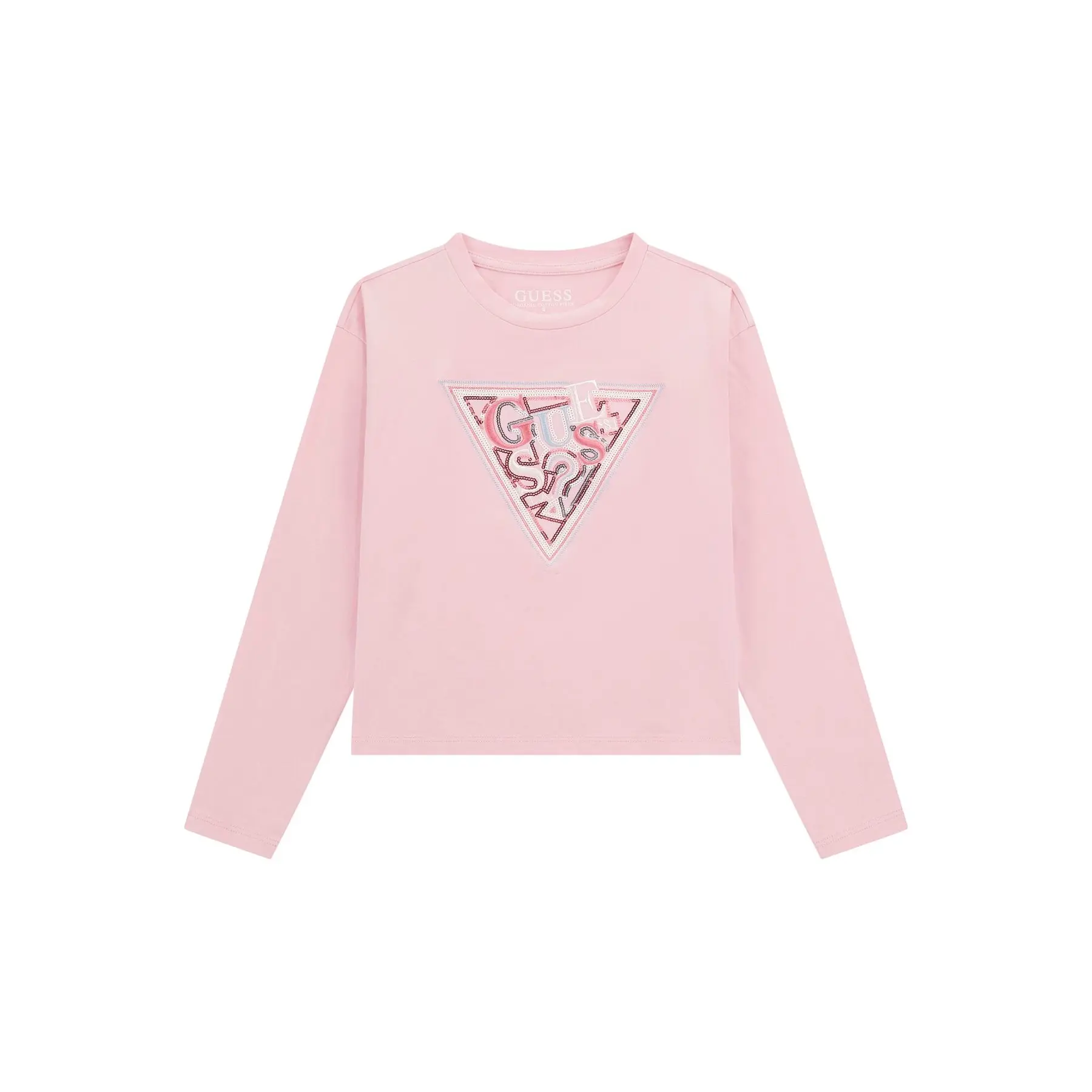 7620837683653 - Glitzer-T-Shirt mit langen Ärmeln für Mädchen Guess