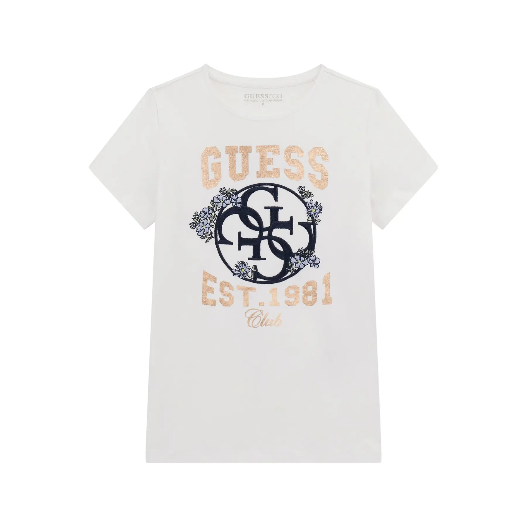 7620837685381 - T-Shirt mit gesticktem 4G-Logo für Mädchen Guess