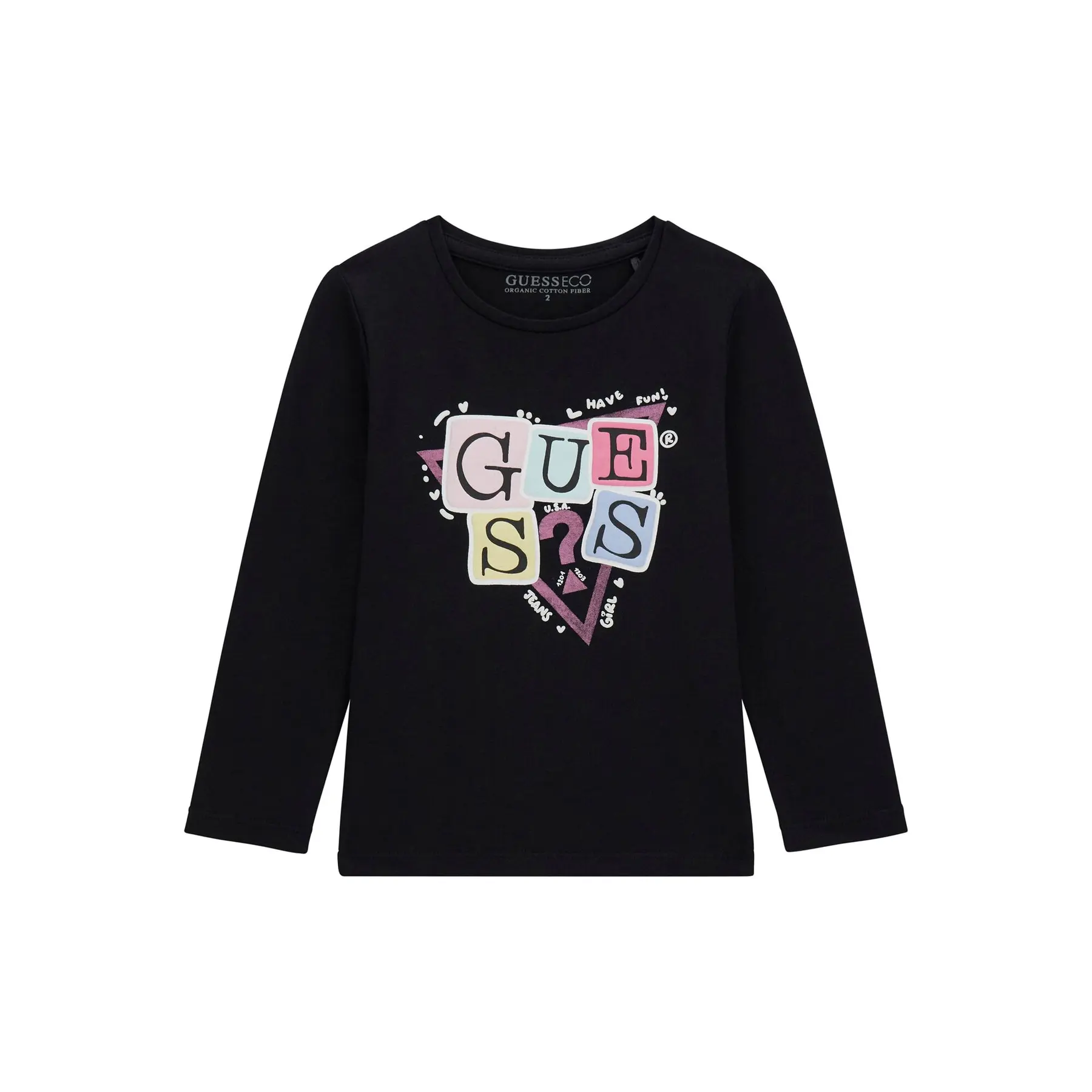 7620837698893 - Langarm-T-Shirt mit dreieckigem Logo für Mädchen Guess