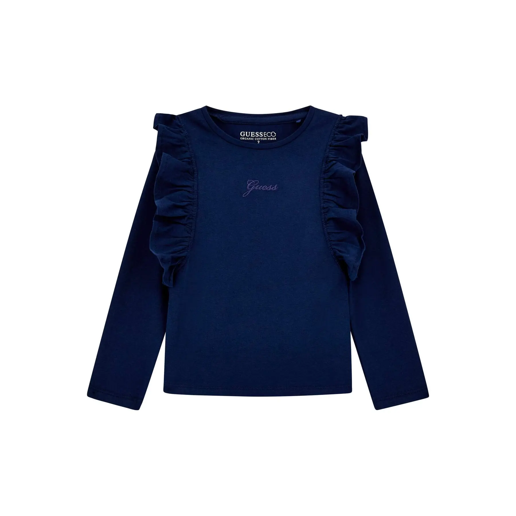 7620837892437 - Langarm-T-Shirt aus Baumwolle für Mädchenbabys Guess